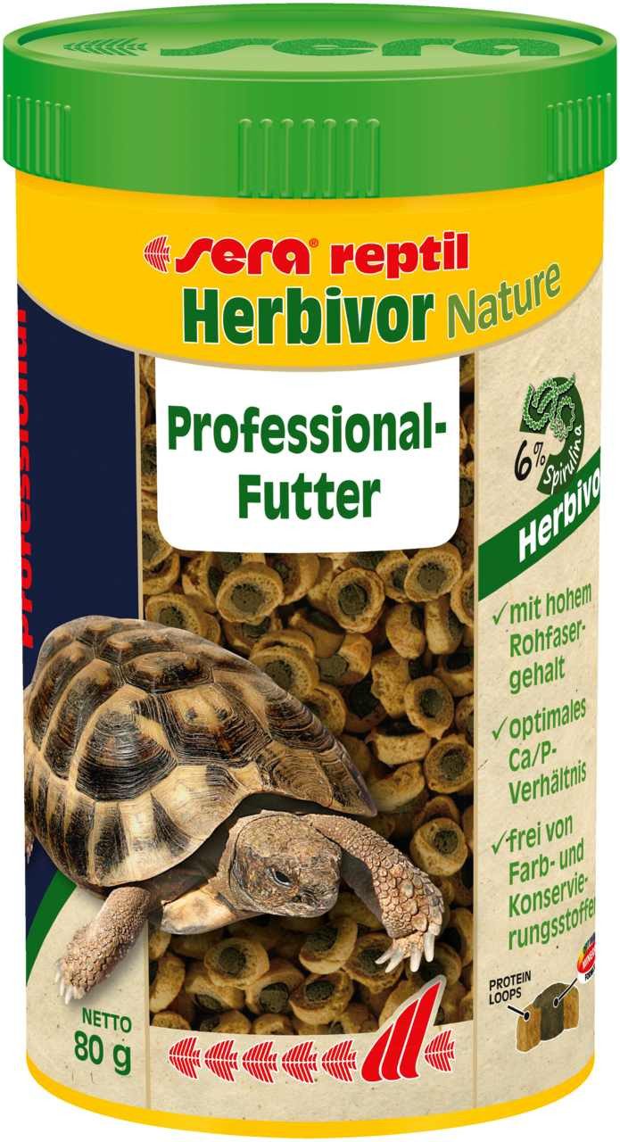Aquariendeko sera reptil Professional Herbivor Nature, für Landschildkröten, 250 ml