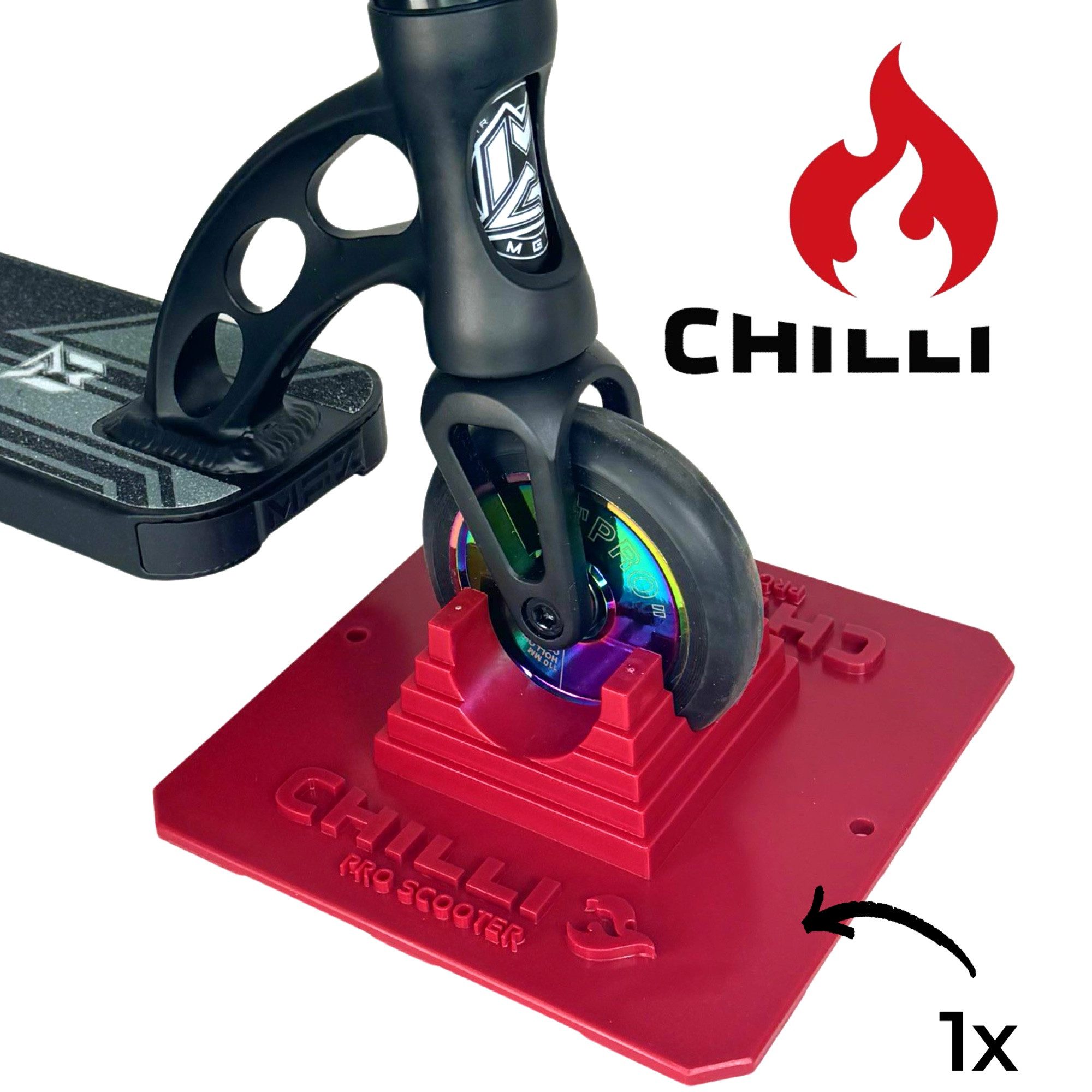 Chilli Pro Scooter Stuntscooter Chilli Pro Stunt-Scooter Trick Tret Roller Ständer 100 -125mm Rollen