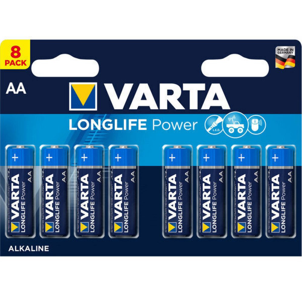VARTA VARTA LONGLIFE Power-Batterien AA Blister 8 (DE) Handy-Akku (1 St)