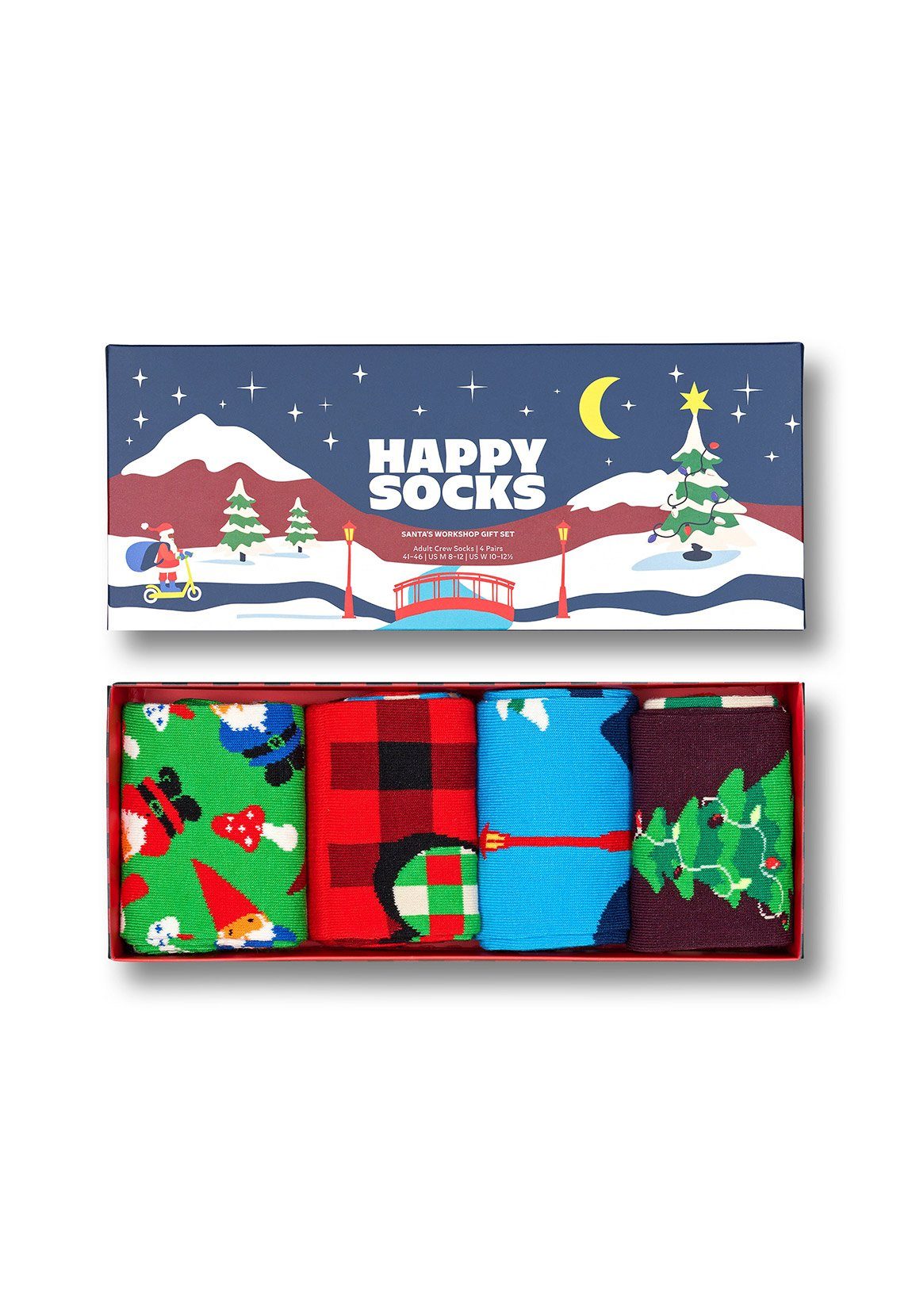 Happy Socks Freizeitsocken Happy Socks Geschenkbox SANTAS WORKSHOP GIFT SET P000330 Mehrfarbig