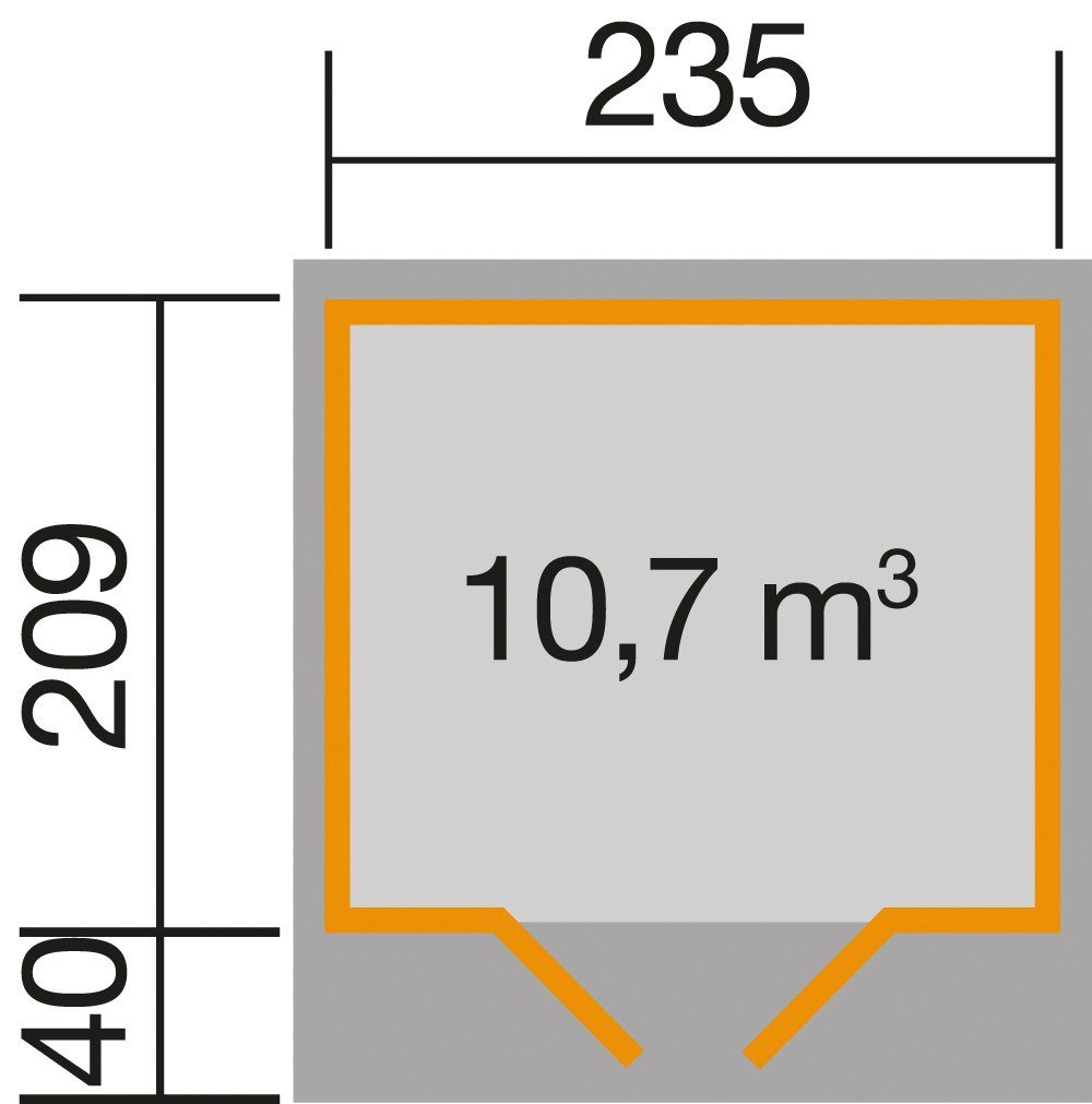 280x284 BxT: 179 Gr.1, Gartenhaus cm weka