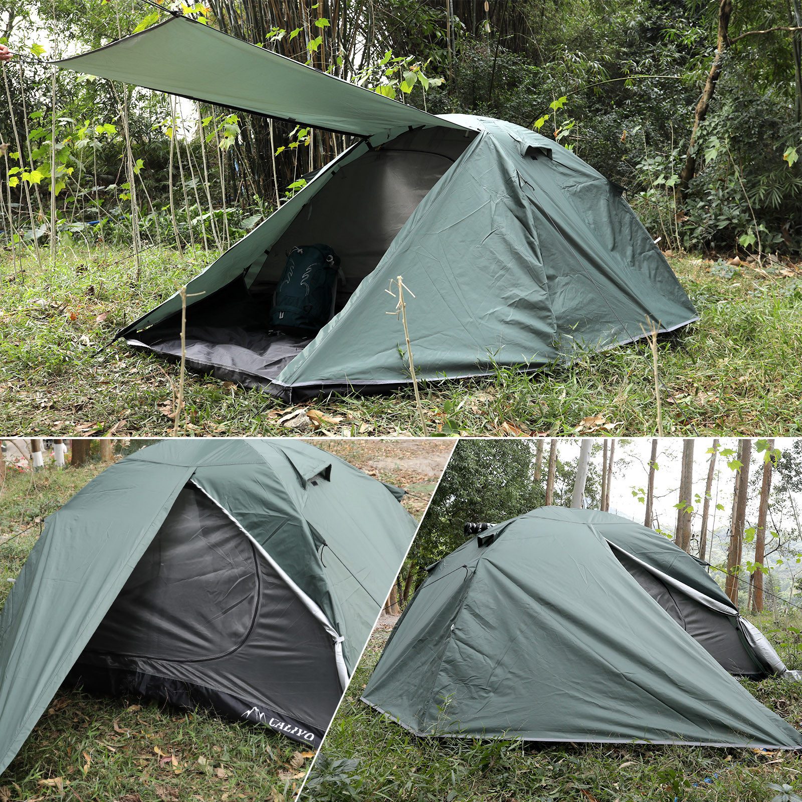 CALIYO Kuppelzelt Zelt für 2 und 3 Personen in 4 Jahreszeiten, Ultraleicht günstig online kaufen