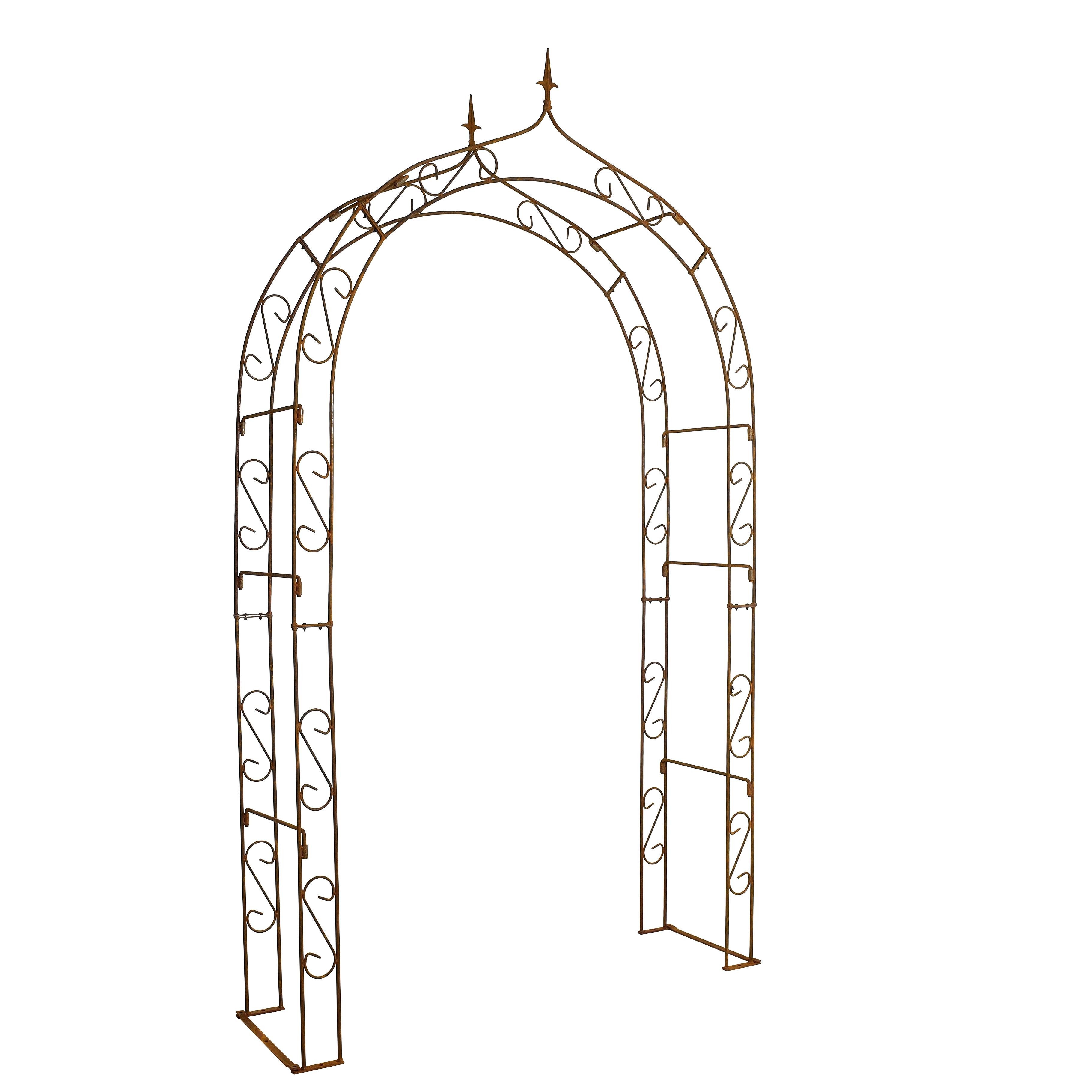 ESTEXO Rankgitter Torbogen Rosenbogen Edelrost 140 cm Rankhilfe Kletterhilf günstig online kaufen
