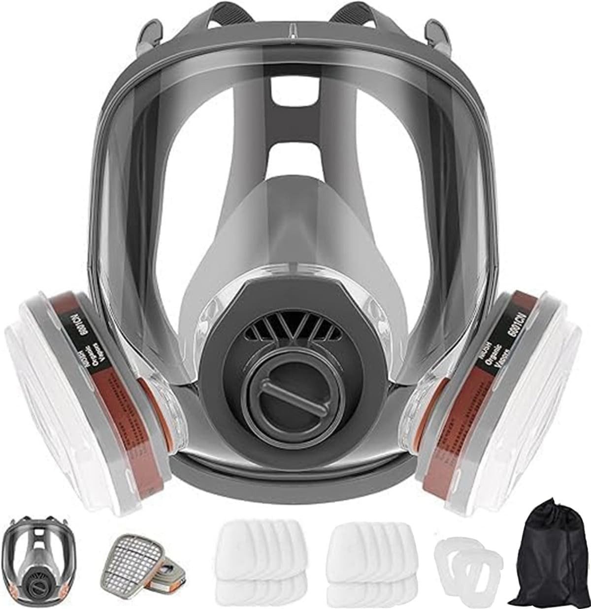 FELIXLEO Atemschutz-Vollmaske Vollgesichtsmaske Atemschutzmaske mit 22 Filtern & Schutzfolien, 1-St.