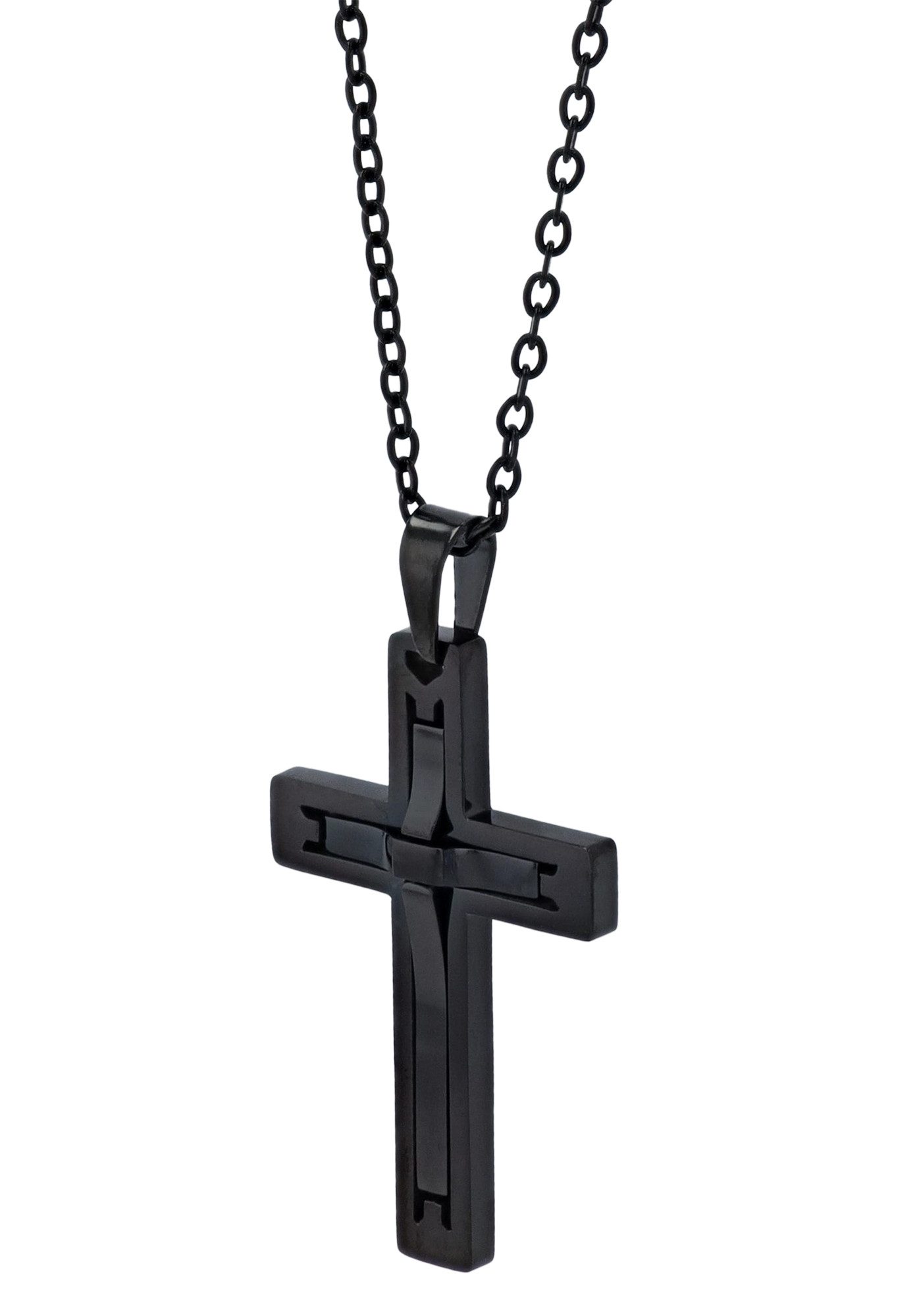Kette ohne Anhänger Halskette mit Anhänger – Kreuz aus Edelstahl
