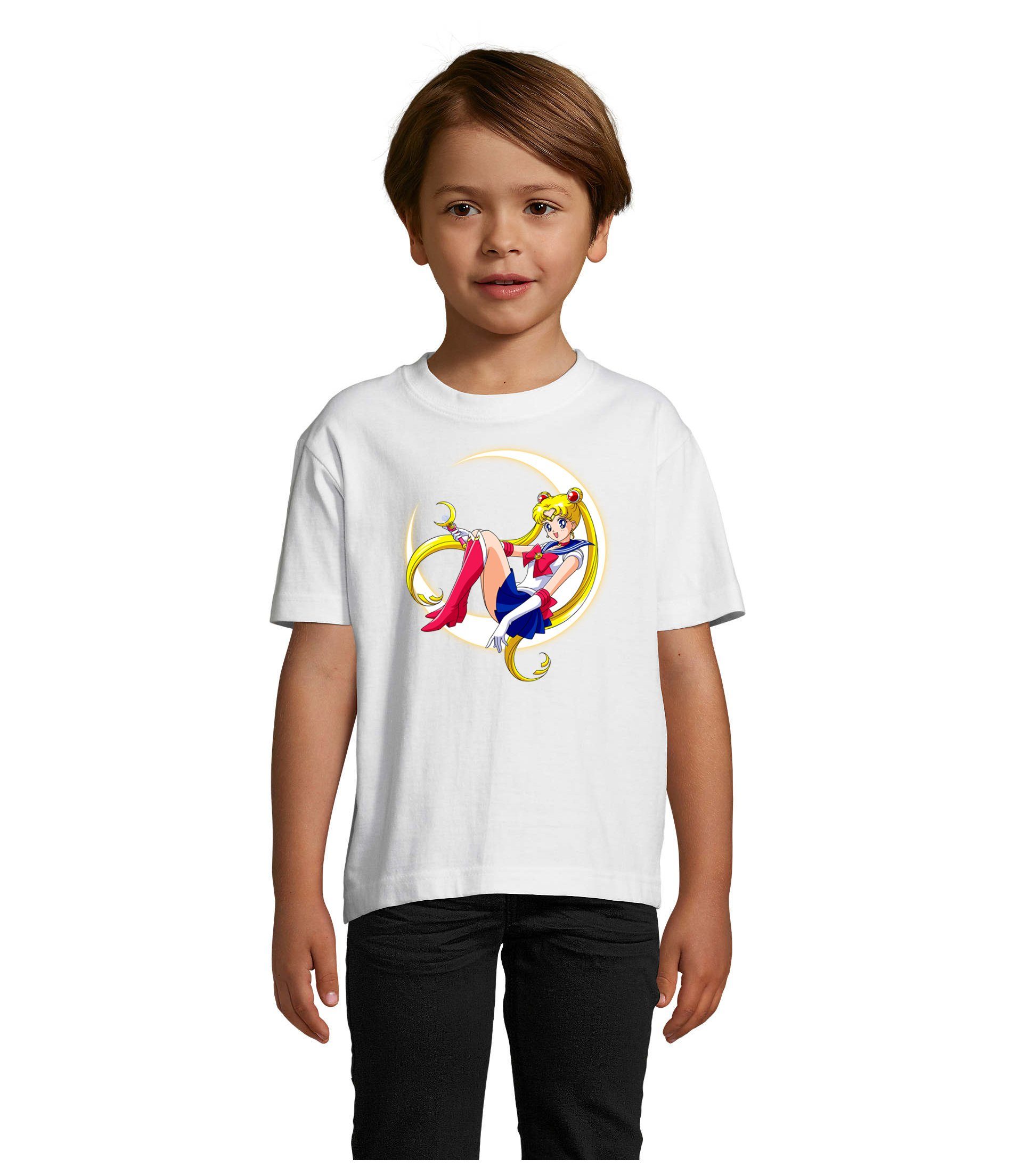 Blondie & Brownie T-Shirt Mädchen Jungen Kinder Fun Comic Sailor Moon Anime Manga Kinder T-Shirt Sailor Moon Anime Manga Fun Comic Shirt JungenMäd