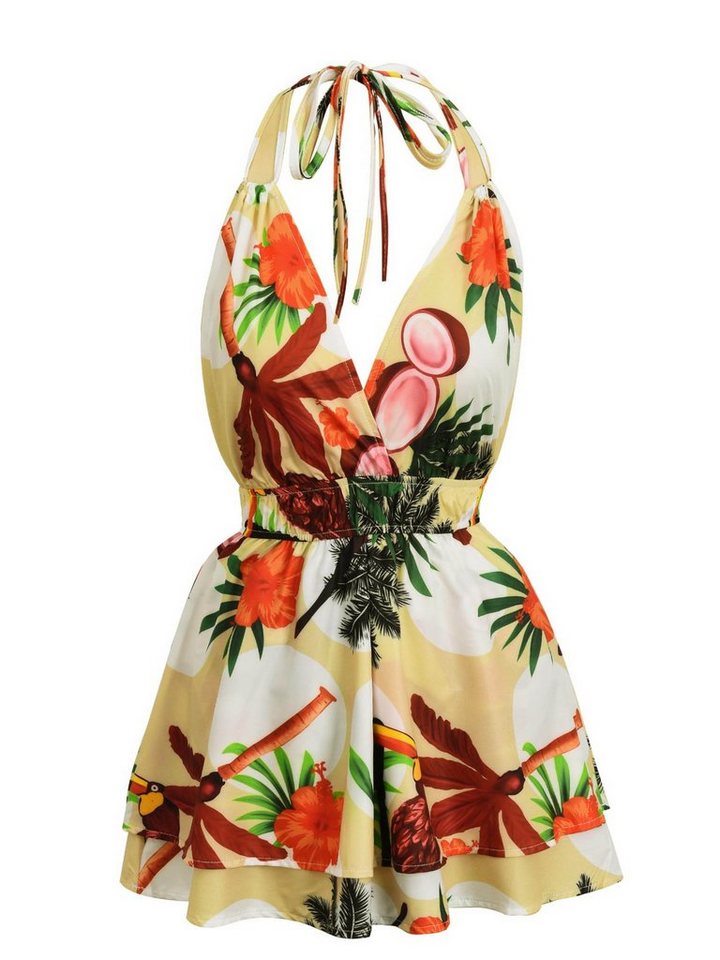 Damen Blumen Schwangerschaftskleid Stretch Trägerkleid Rückenfrei Sommerkleid