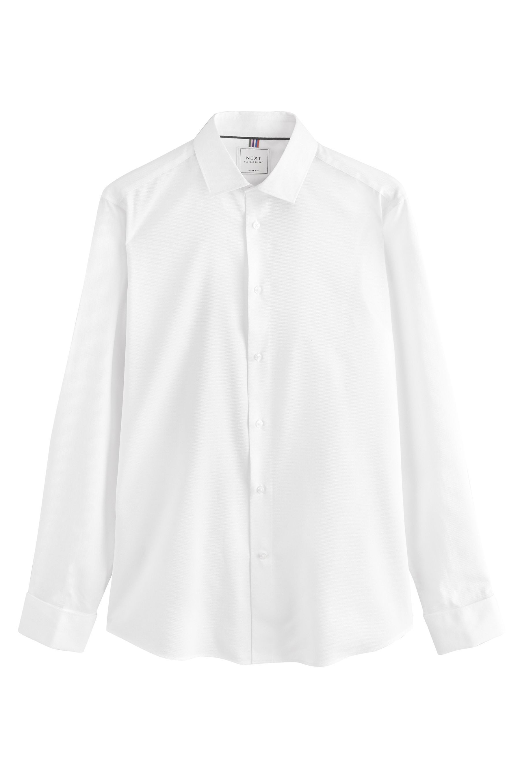 Langarmhemd Pflegeleichtes Slim Fit Hemd mit Struktur