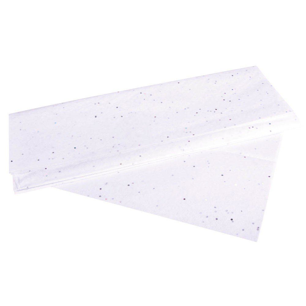 Rayher Klemmen Rayher Seidenpapier Modern glitter glitter weiß, 50,0 x 75,0 cm