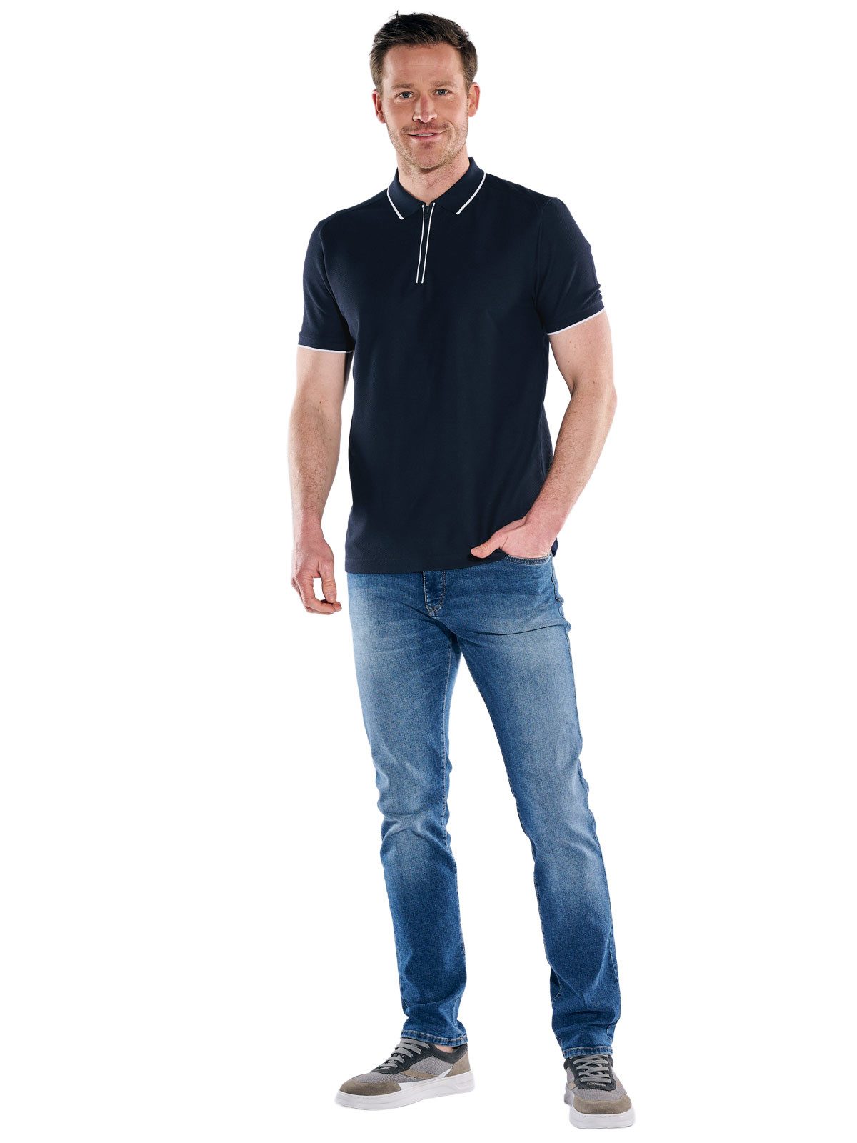Engbers Poloshirt Herren Poloshirt, Saphirblau