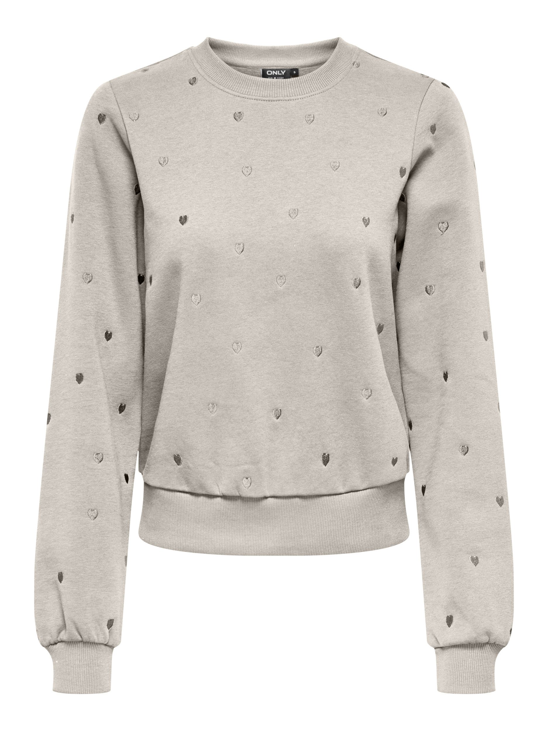 ONLY Sweatjacke ONLATIKA L/S O-NECK GLITTER EMB. BO günstig online kaufen