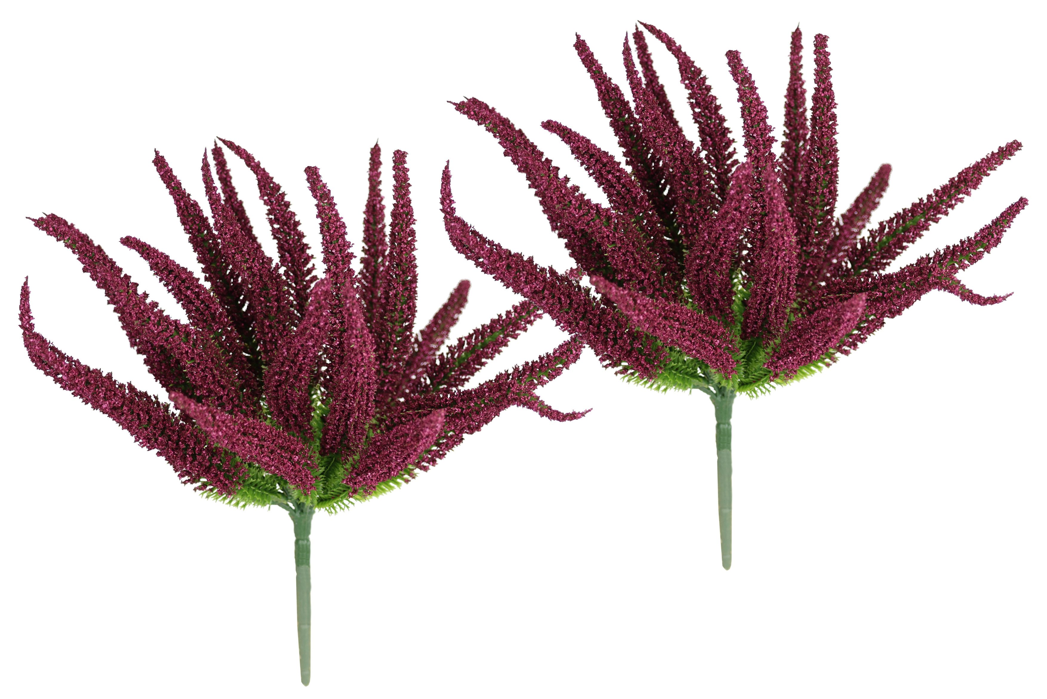 Kunstpflanze Erikabusch 2er Set, I.GE.A., Höhe 25 cm, 25cm Heidenkraut Strauch Dekopflanze Dekoblume Bouquet Pflanze