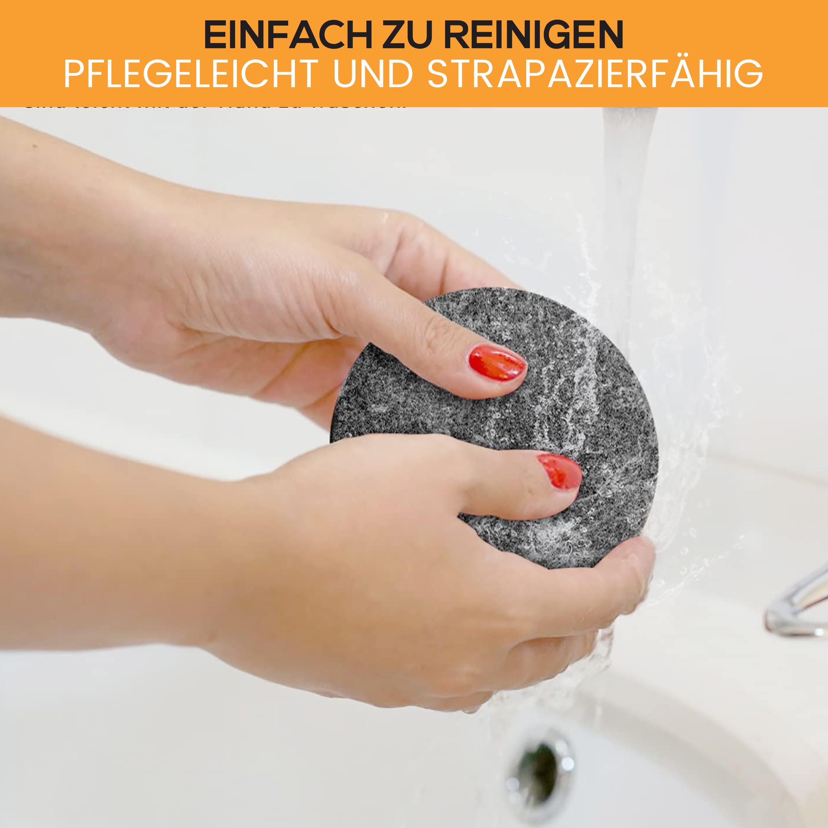 wortek Blumentopfuntersetzer Blumenuntersetzer Untersetzer rund für Vasen, Zubehör für Blumen oder Blumentöpfe & Co, Set, 6-tlg., Filz Unterlage Gläser Teller Blumentöpfe – waschbare Untersetzer