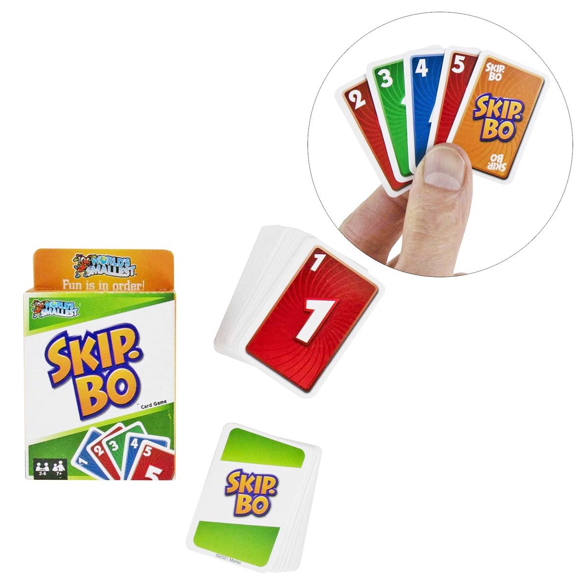Invento Spiel Geschicklichkeitsspiel World's Smallest Skip-Bo 4,3x2,3cm