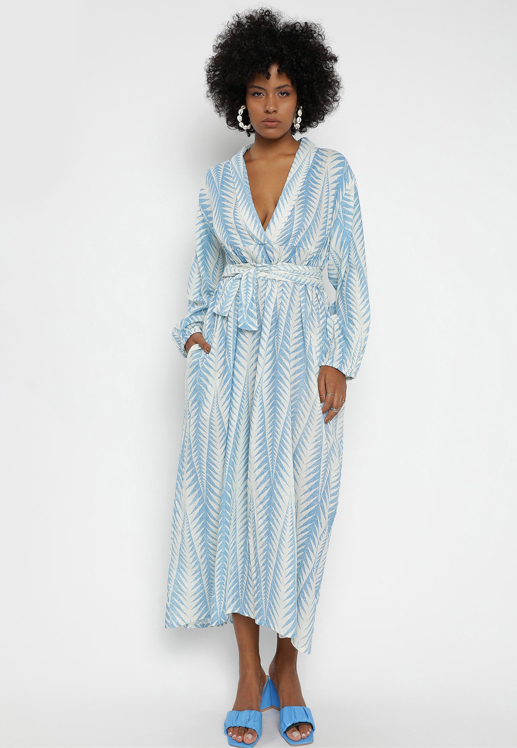 YC Fashion & Style Sommerkleid Wickelkleid aus Baumwolle One Size – Perfekter Sommerbegleiter! in Unifarbe, aus Baumwolle