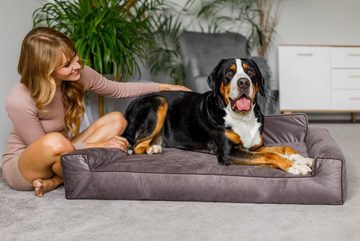 Bjird Tierbett Hundebett LUNA Fancy, Bezug abnehbar und waschbar, Hundesofa für kleie und grosse Hunde, Größe: M,L,XL/XXL