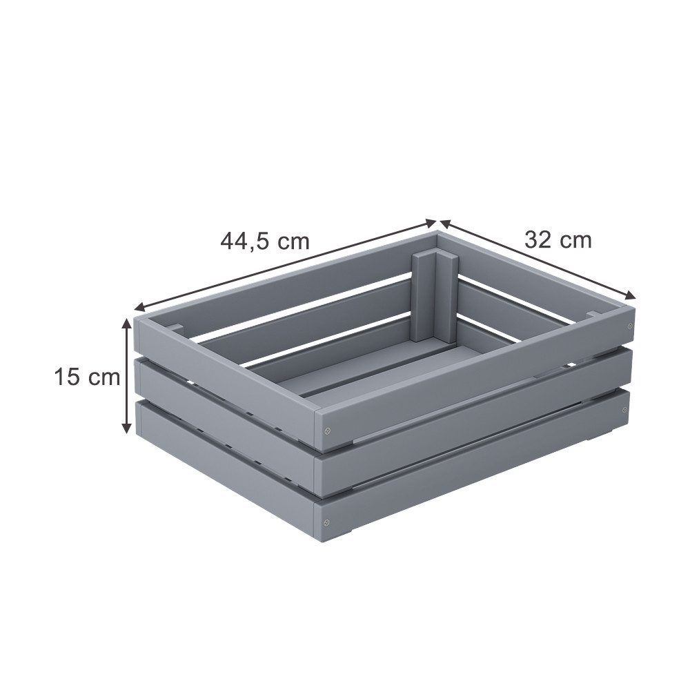 Vicco Regalkorb Novaro, Grau, 2er Set (2 St)