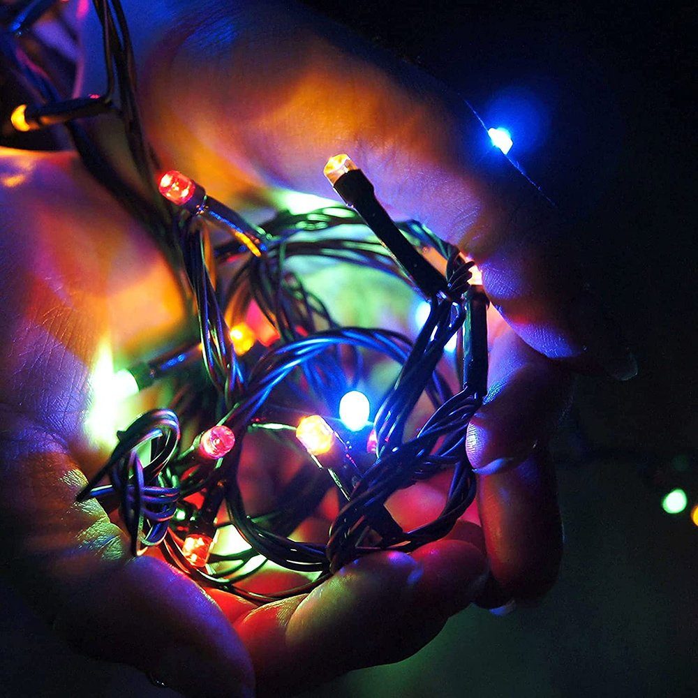 8 LEDs LED-Lichterkette Modi,mit Wasserdicht, 5-10M 50-100 Light, Weihnachtsbaum Vorhang LED Mehrfarbig Rosnek Fernbedienung Lichterkette