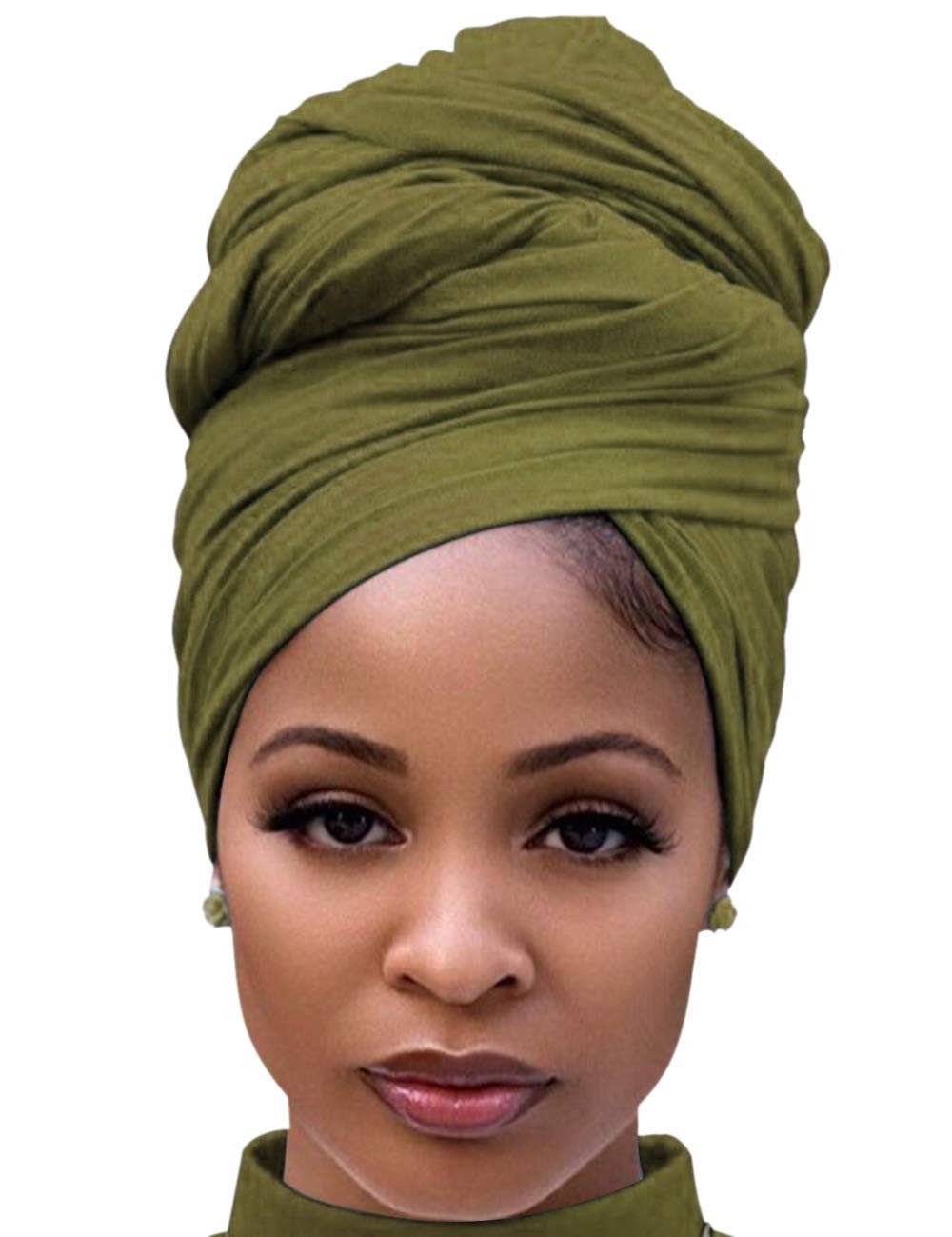 Turbanmütze Haarwickel für Damen Schal Turban Langes Haar