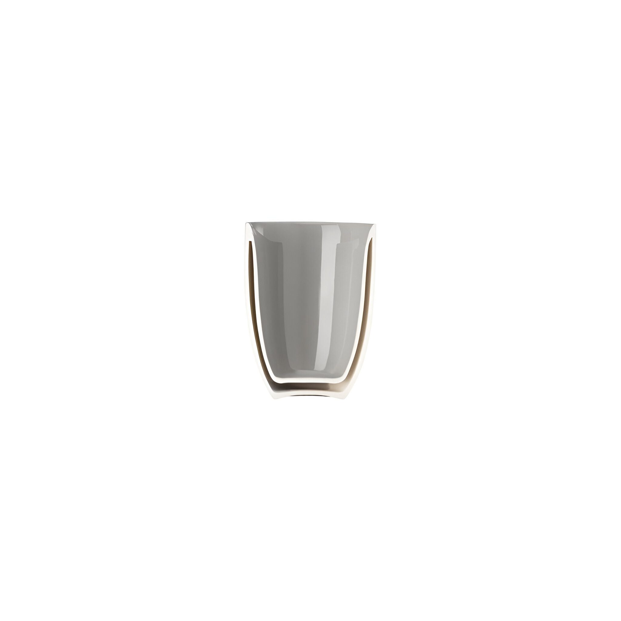 Rosenthal Becher Becher doppelwandig - Rosenthal the mug+ Gentle Grey, Porzellan, Lebensmittelkontaktsicher + Mikrowellengeeignet + Spülmaschinenfest