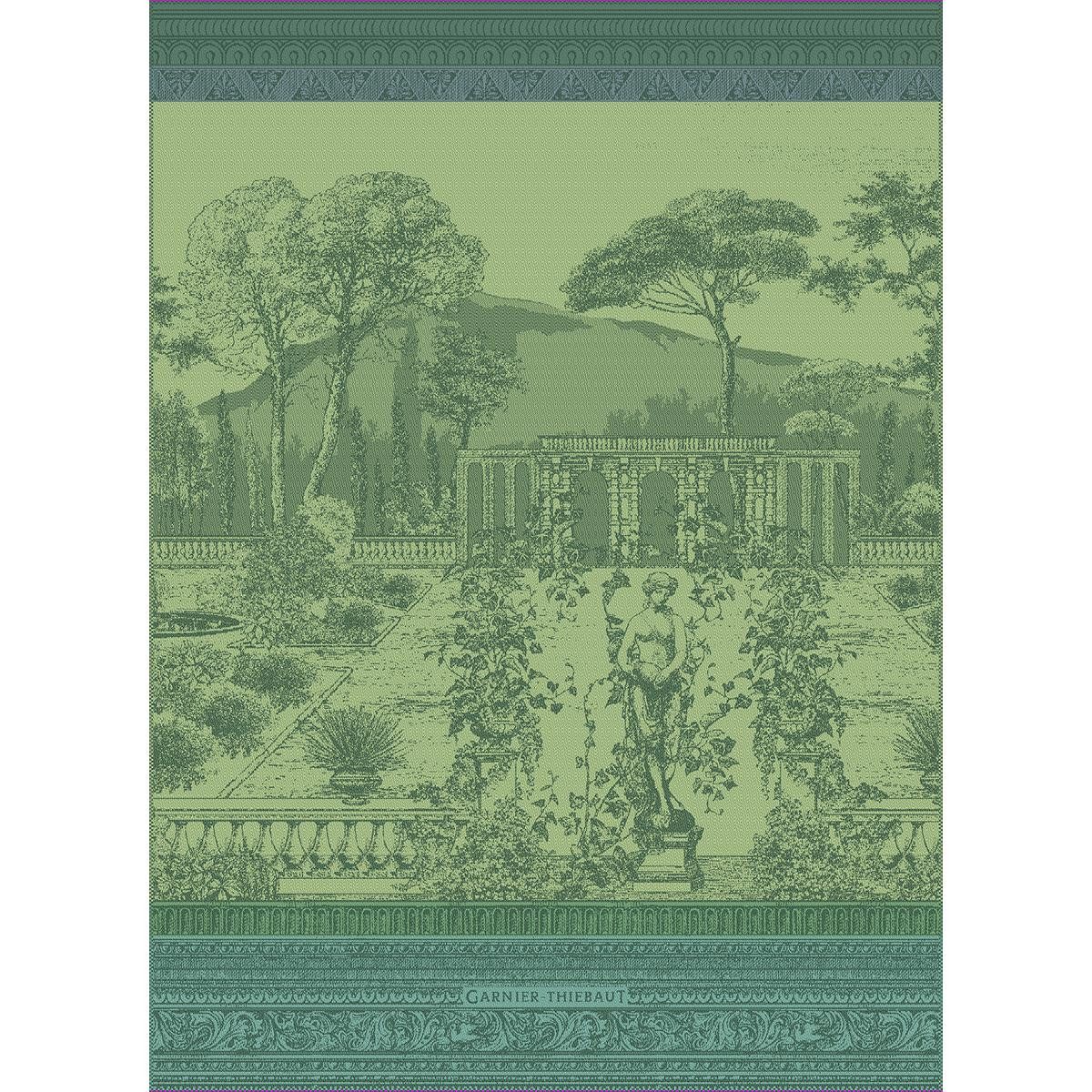 Garnier Thiebaut Geschirrtuch Geschirrtuch Jardin Spirituel Tor Vert 56x77 cm, (1-tlg., 1 x Geschirrtuch), jacquard-gewebt