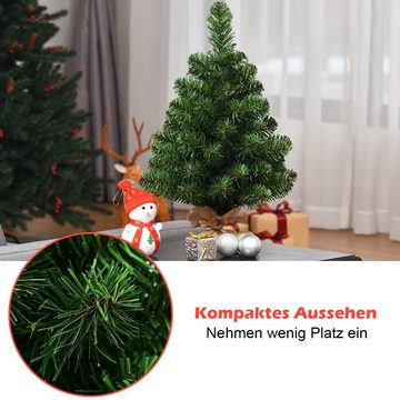 COSTWAY Künstlicher Weihnachtsbaum, Tisch Tannenbaum, mit PVC Nadeln, 60cm