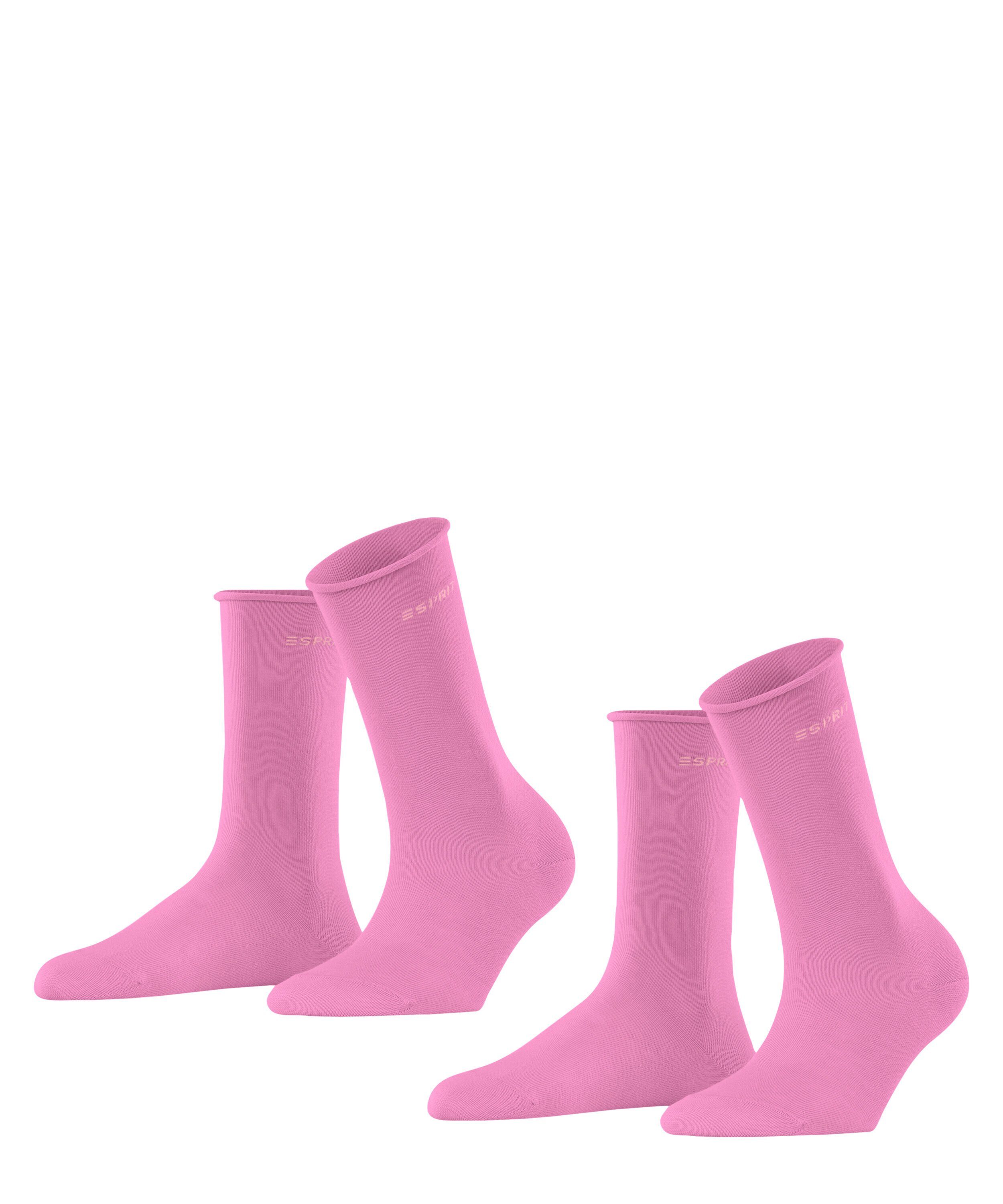 Pure Socken Basic rose (2-Paar) 2-Pack Esprit (8620)
