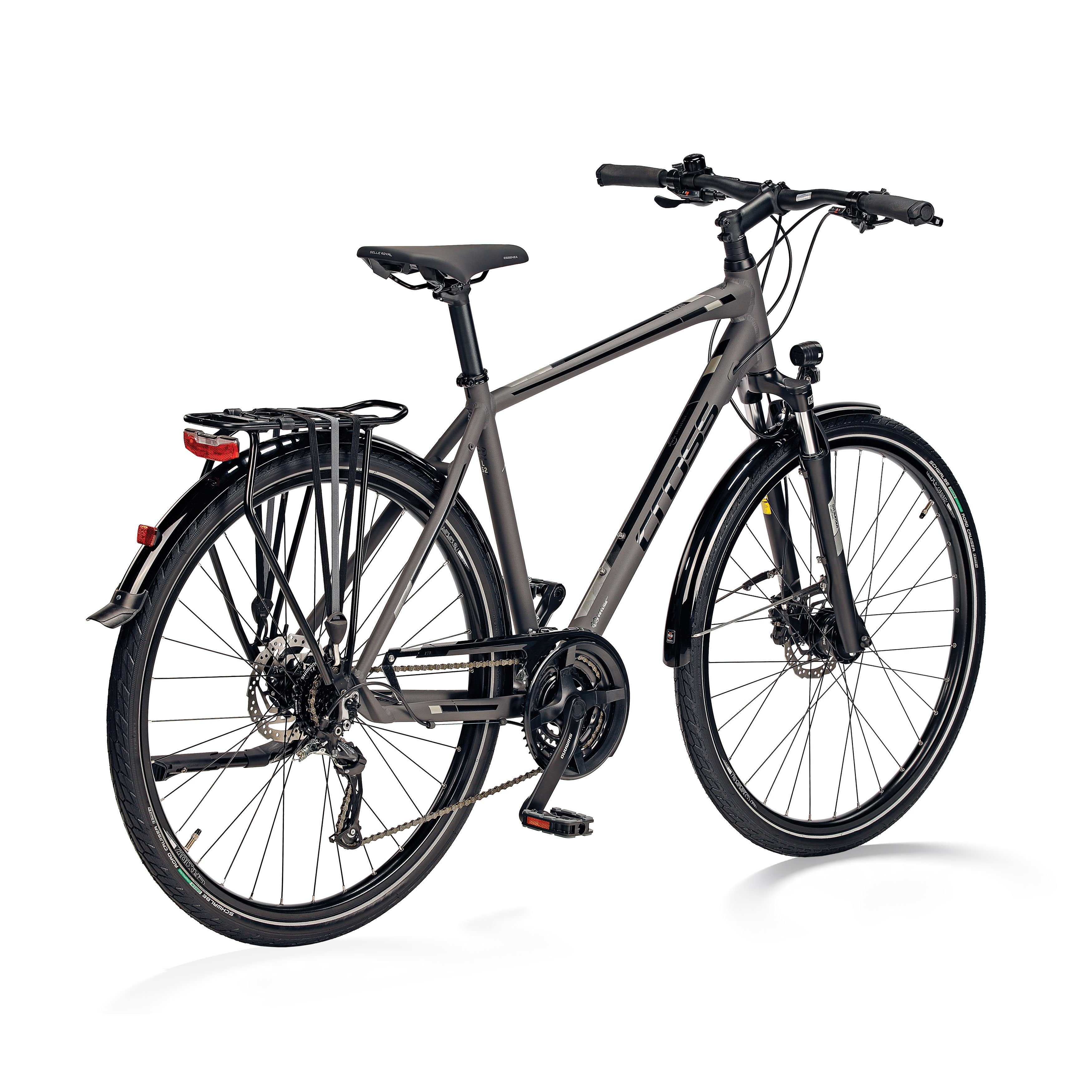 Airtracks Trekkingrad 28 Zoll Herren Trekking Fahrrad TRAVEL GENT Trekkingbike, 24 Gang Shimano Shimano Schaltwerk, Kettenschaltung, Grau Matt - Rahmenhöhen 48cm 52 cm 56 cm 60 cm » Modeljahr 2026