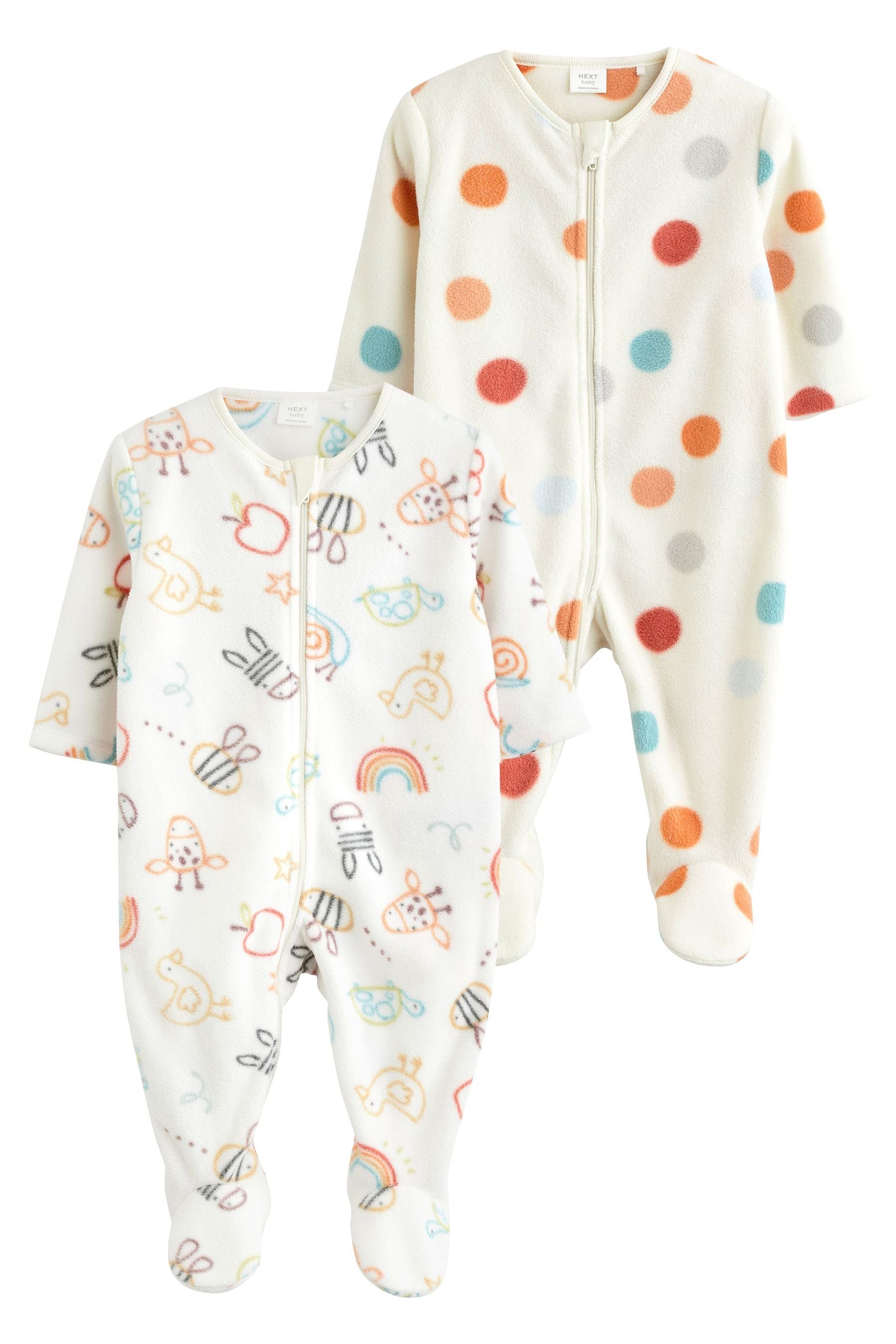 Baby-Schlafanzüge aus Fleece Schlafoverall 2er-Pack (2-tlg) Next