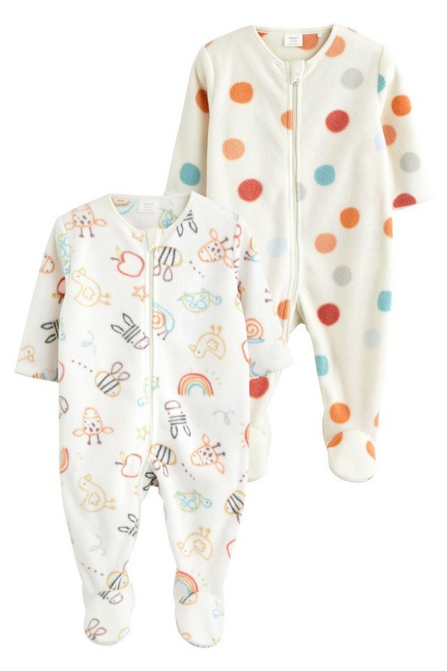 Next Schlafoverall 2er-Pack Baby-Schlafanzüge aus Fleece (2-tlg), Aktuelles  Design aus England