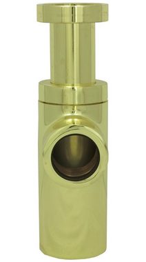 dirks-traumbad Siphon »Siphon für Waschbecken Gold Messing Flaschnesiphon Waschtisch Geruchsverschluss Rohrensiphon verstellbar«