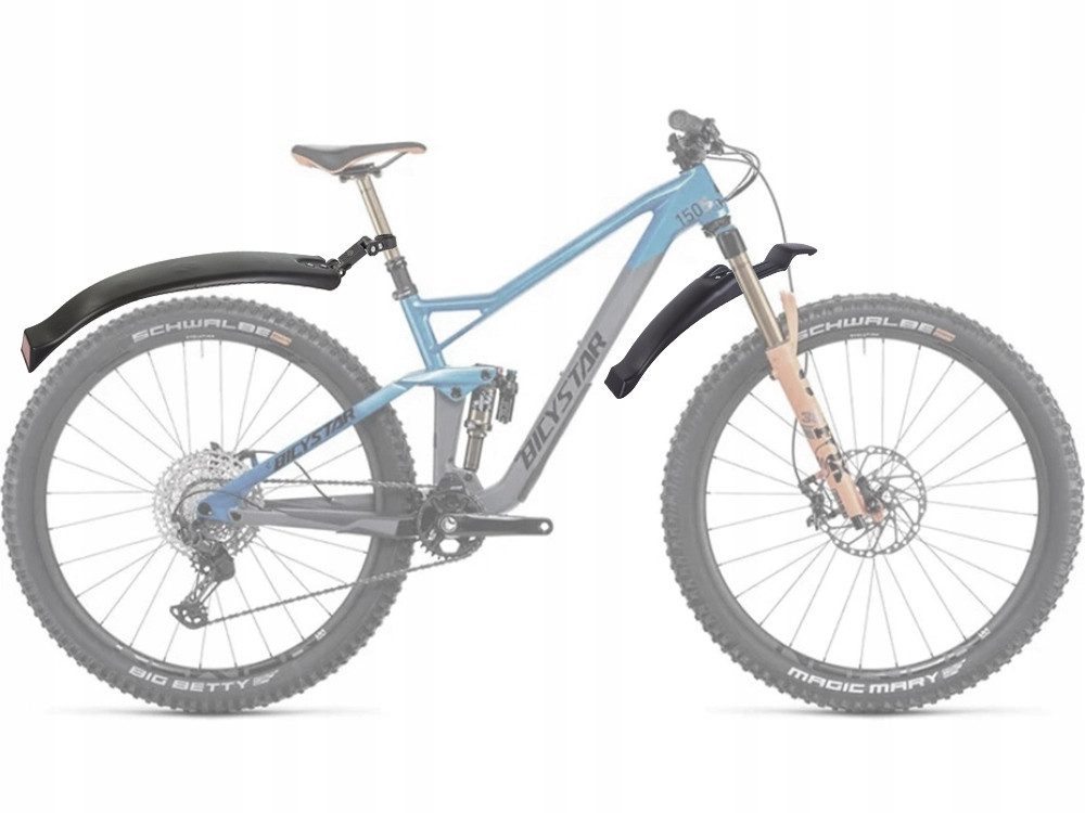 VERK GROUP Schutzblech Fahrrad Schutzblech Set 24‑28 Zoll vorne hinten Spritzschutz (Set, 2 St., Paar), 2‑teilig, vorne + hinten – Bild 3 von 5