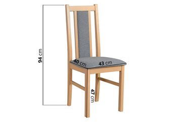 MOEBLO Stuhl BESO 14 (Polsterstühle, Holzstühle, Esszimmerstühle, Massivholz), (BxHxT):43x97x40cm