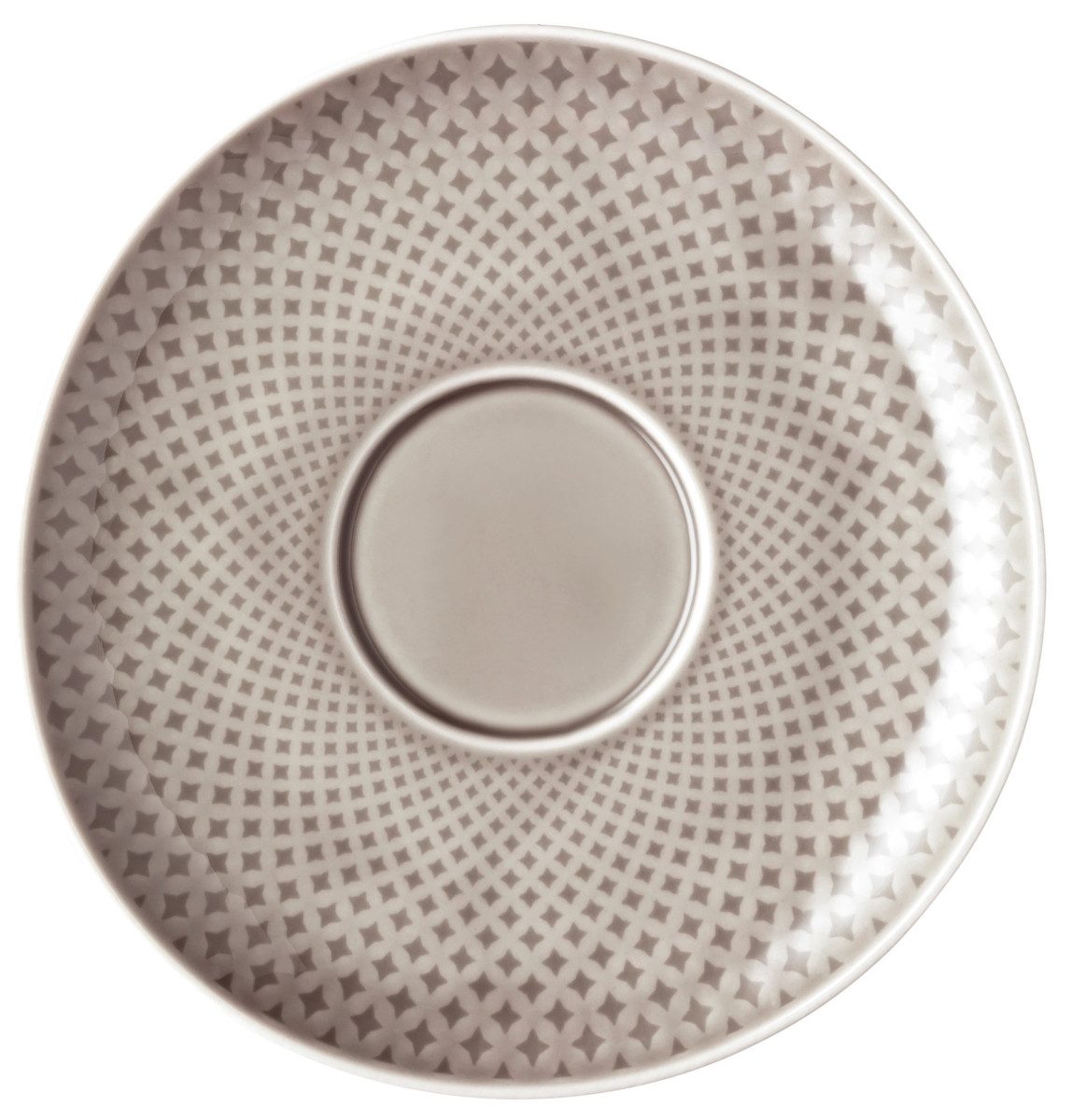 Rosenthal Untertasse Junto Pearl Grey Cafe au Lait Untertasse 18 cm, Untertasse