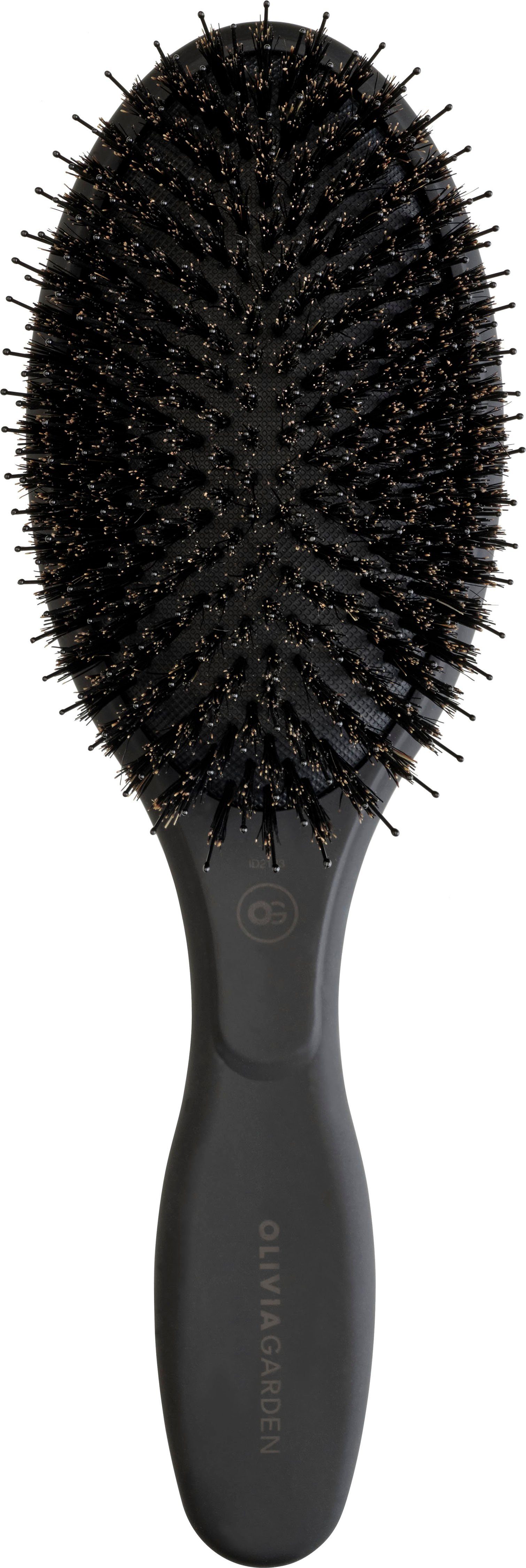 OLIVIA GARDEN Haarbürste EXPERT CARE OVAL Boar & Nylon Bristles Black Label