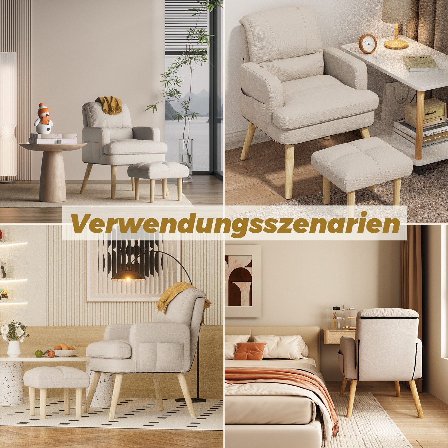 Rhein Beleuchtung Relaxsessel Relaxsessel mit Hocker – 2-teiliges Komfort-S günstig online kaufen