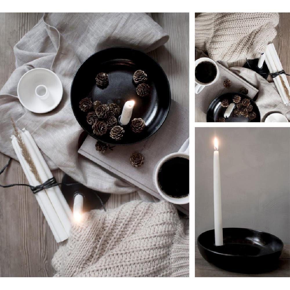 Storefactory Windlicht Kerzenleuchter Lidatorp Schwarz lackiert (26cm) günstig online kaufen