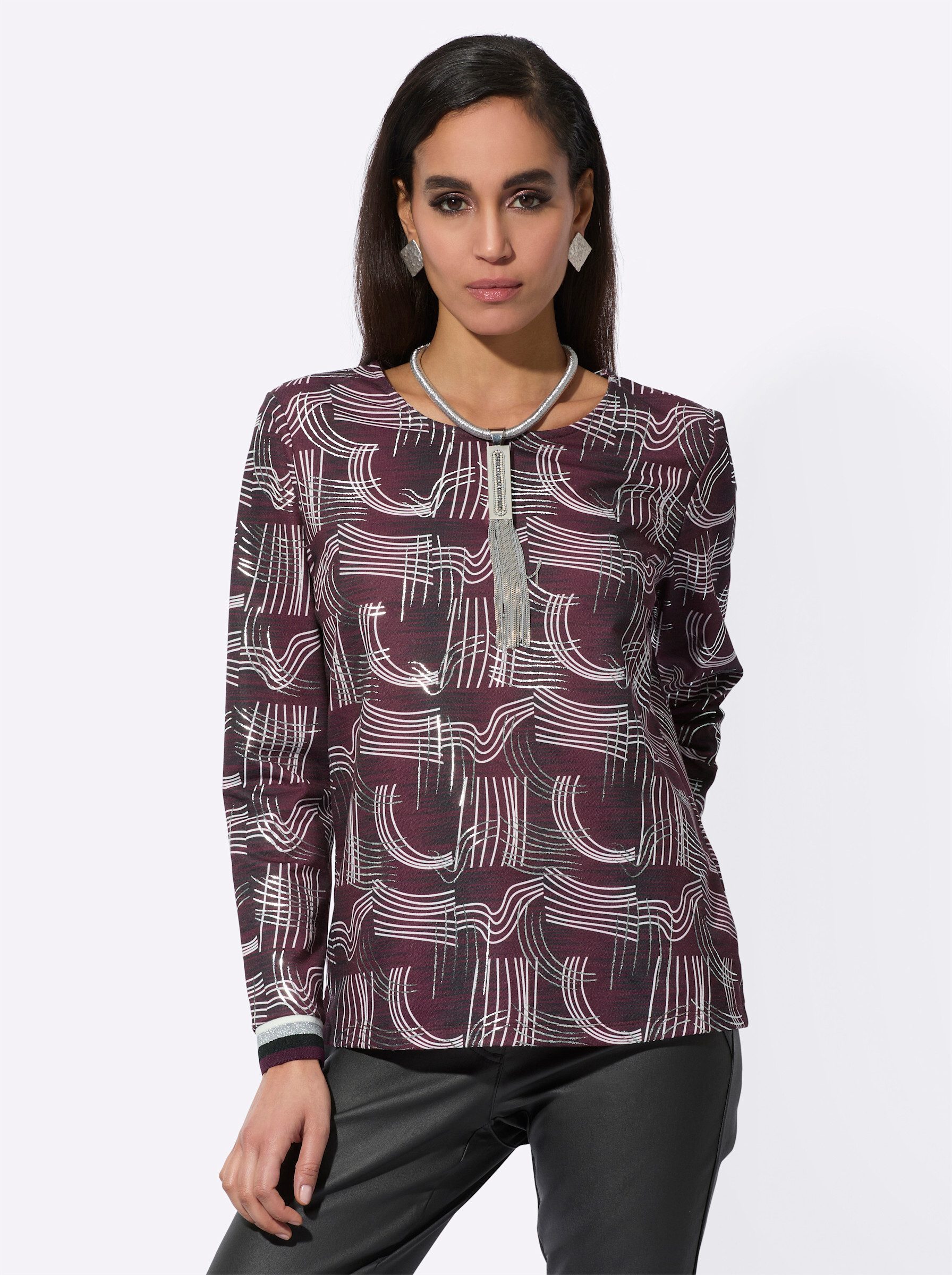 T-Shirt Druck-Shirt Langarm