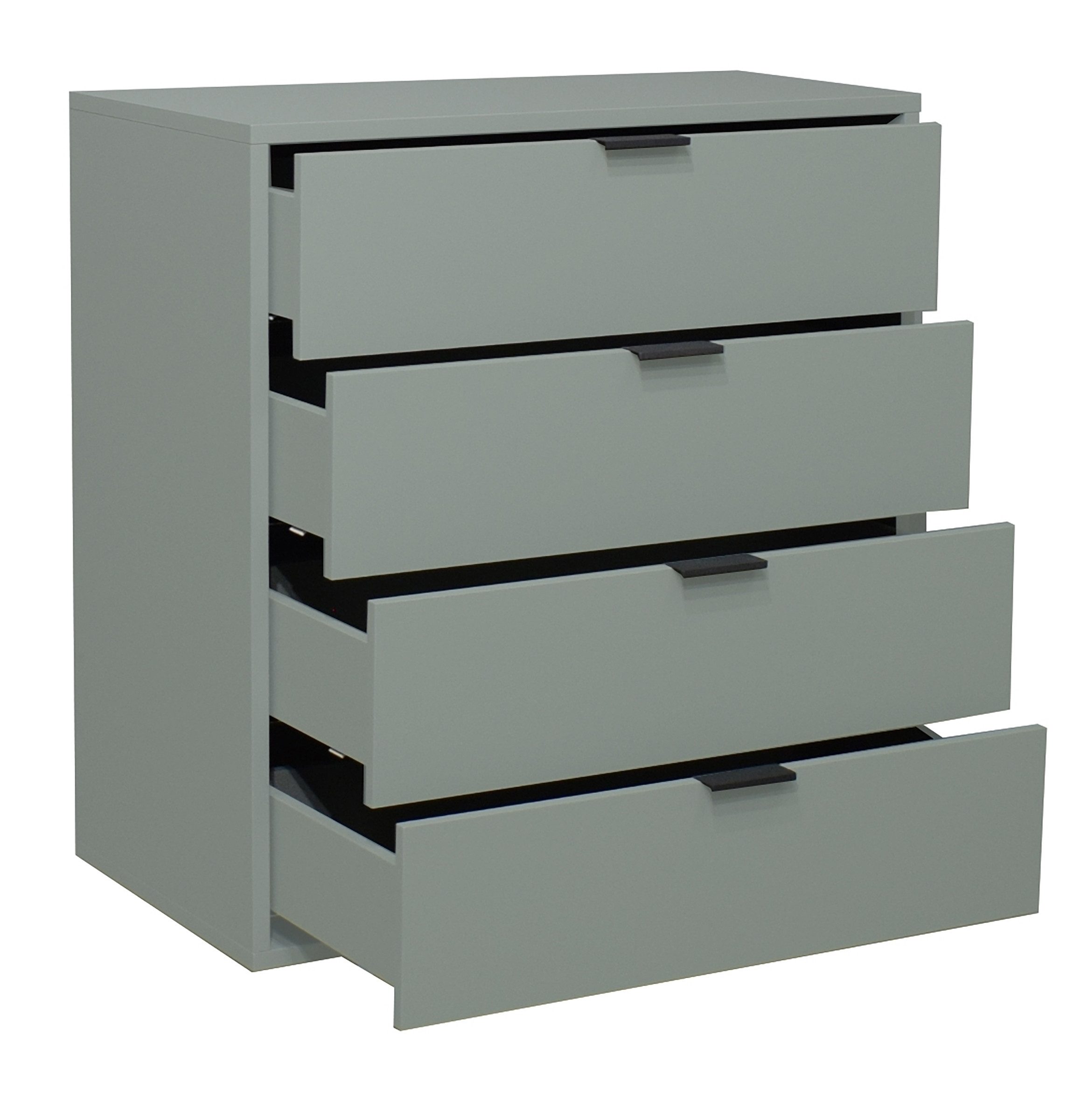 freiraum Kommode Bonnie, in pine green matt lack - 81x87x45cm (BxHxT)