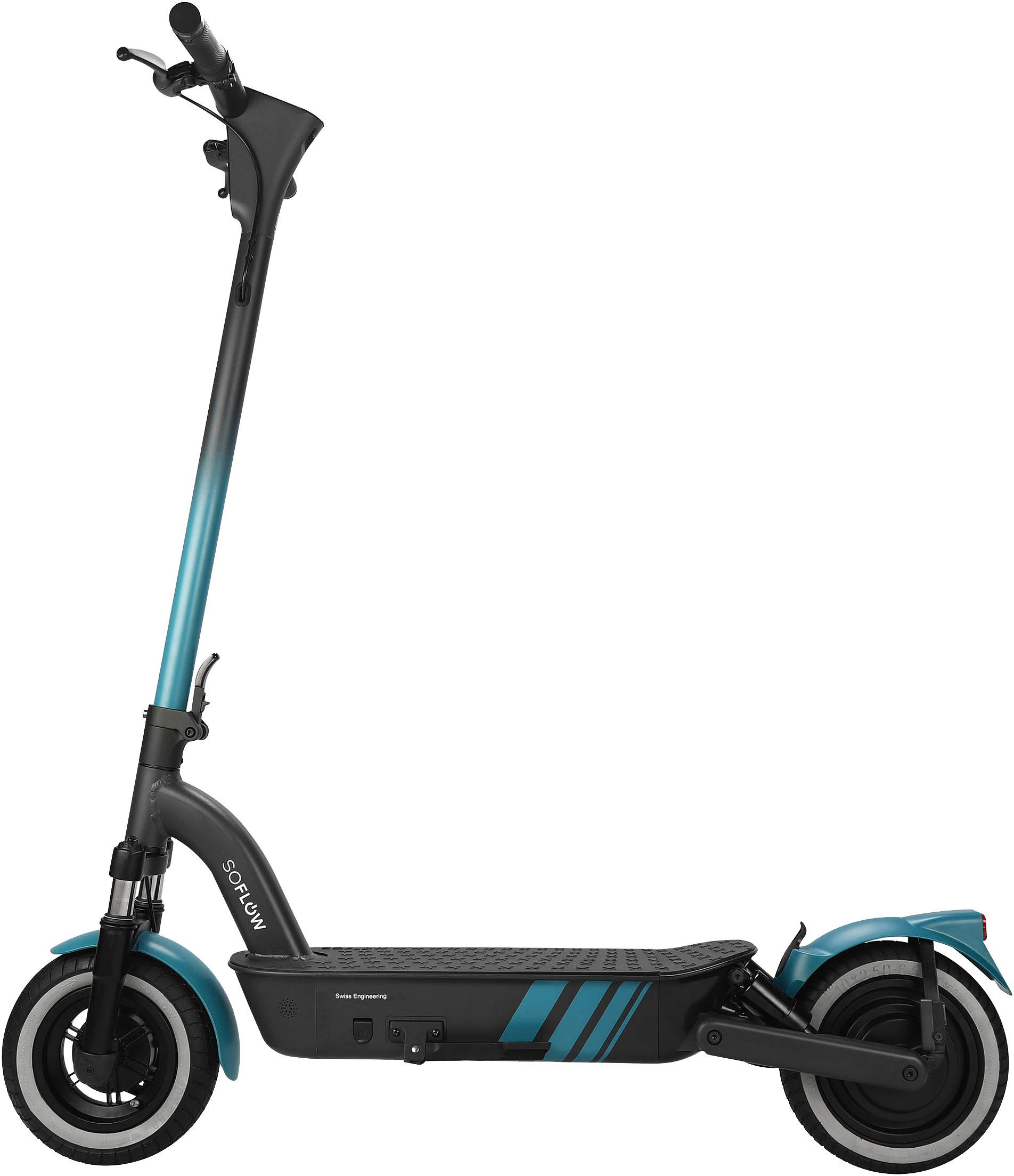 soflow E-Scooter SO4 PRO MAX, 20 km/h, (150 kg Nutzlast, Federung, mit Blinker, 1.300W, 33% Steigung), mit Straßenzulassung, ABE, Apple Find My, 75 km Reichweite, 10 Zoll
