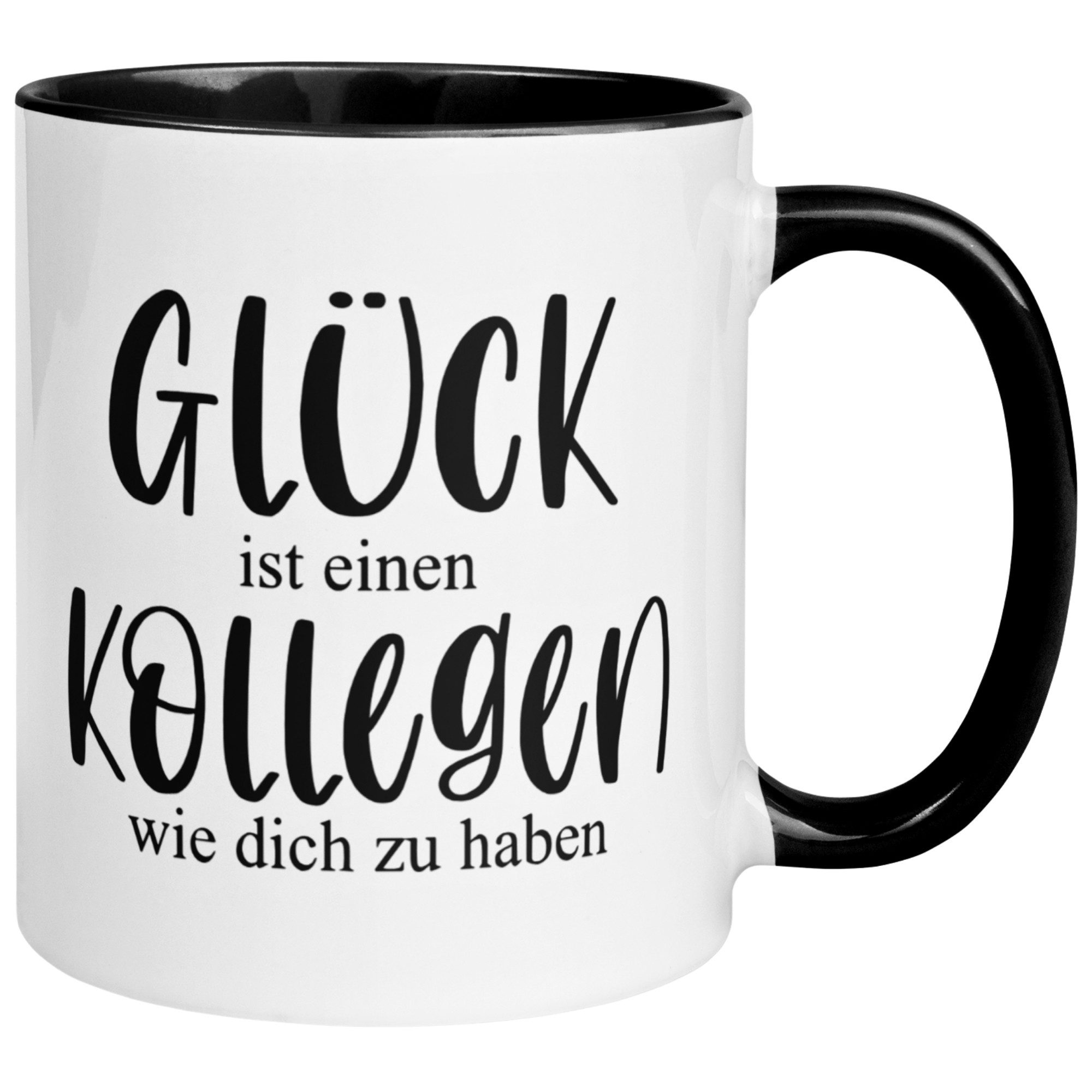 Momentals Tasse Kollege – Glück ist einen Kollegen wie dich zu haben – Arbeitskollege, Gratis Versand · Links-&Rechtshänder · Spülmaschinenfest