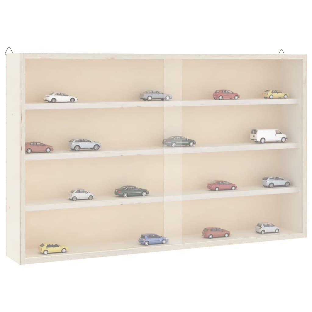 vidaXL Regal Sammlervitrine aus Holz mit Türen 60 x 8,5 x 37 cm, 1-tlg. – Bild 2 von 5