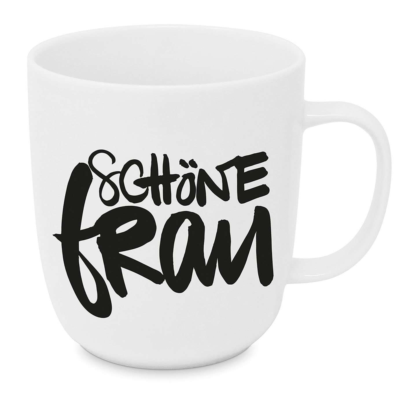 PPD Кружки Porzellan-Becher mit Schriftzug Schöne Frau Weiß Schwarz, Melamin