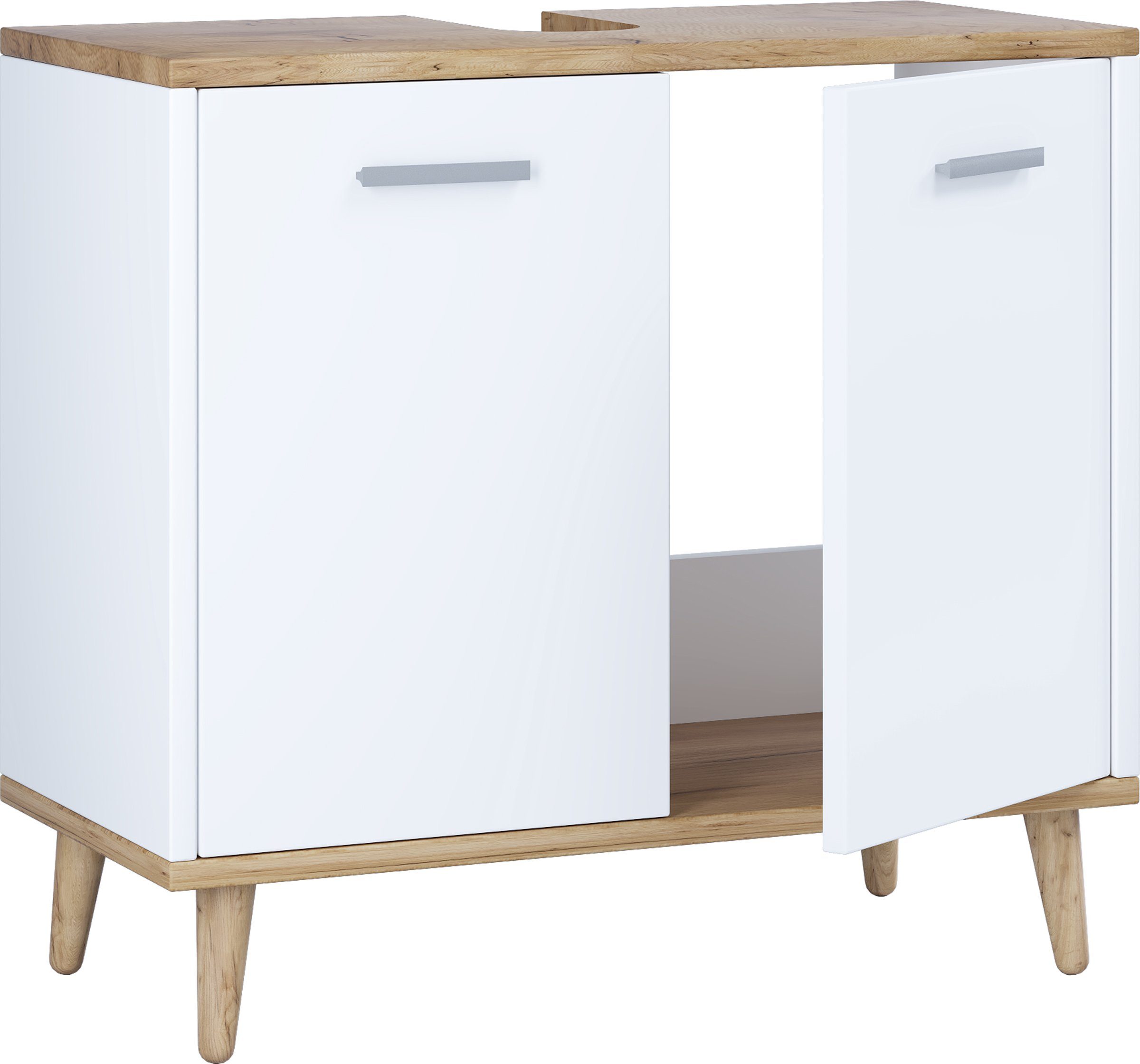 VCM Waschbeckenunterschrank Holz Badmöbel Badunterschrank Waschbecken Landos