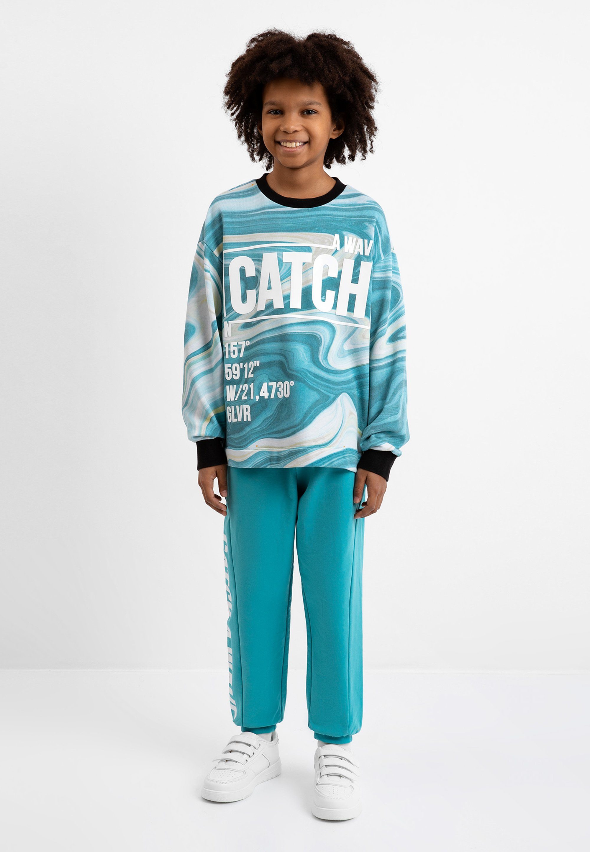 mit für im Sweathose Design Print, Gulliver Stylische Jungen Sweathose sportlichem sportlichen