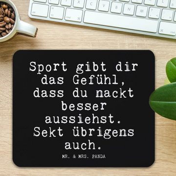 Mr. & Mrs. Panda Mauspad Sport gibt dir das... - Schwarz - Geschenk, hübsch, Zitate, Mousepad, (1-St)