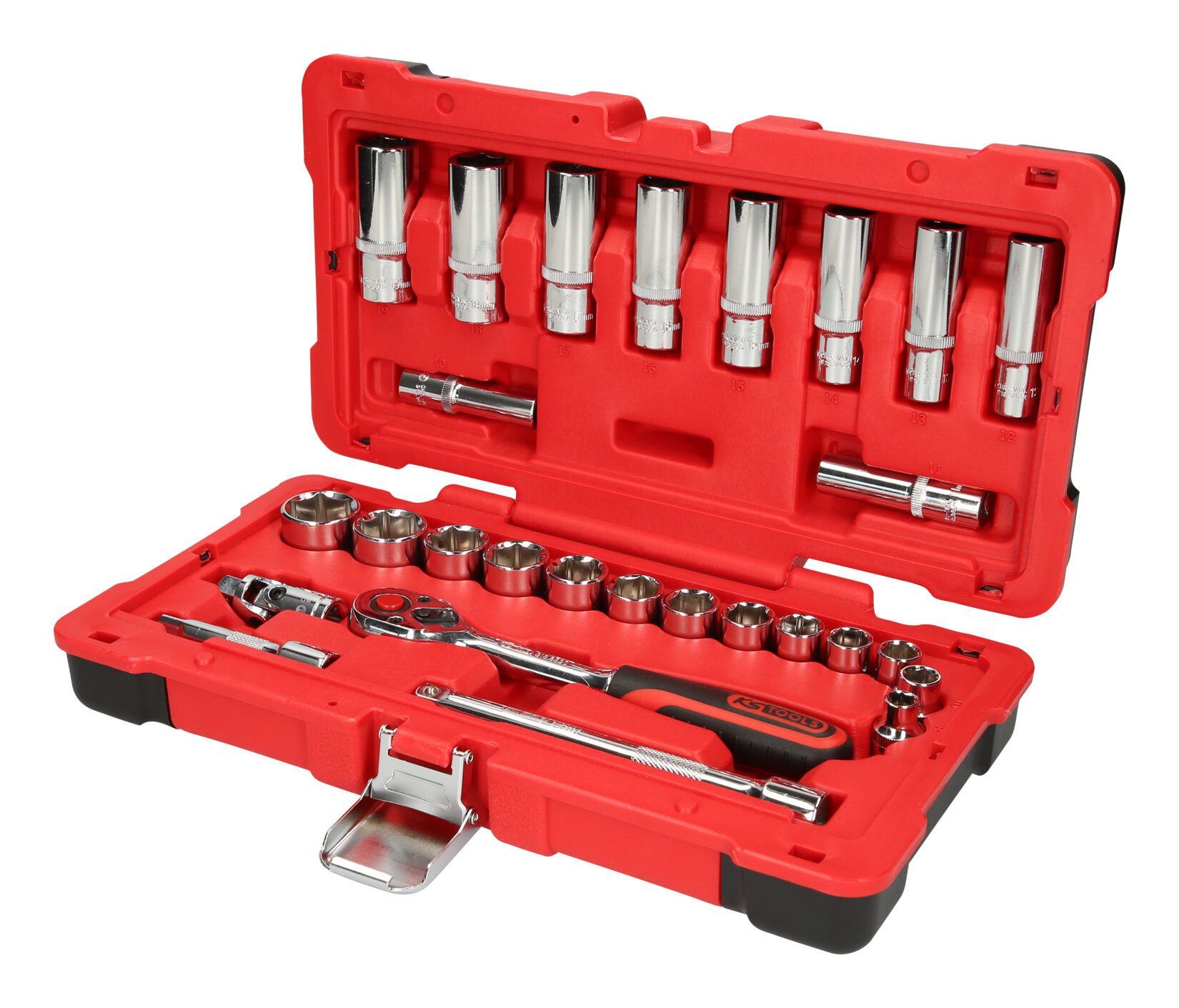 KS Tools Steckschlüssel CHROMEplus (27 St), 3/8" Satz, 27-teilig