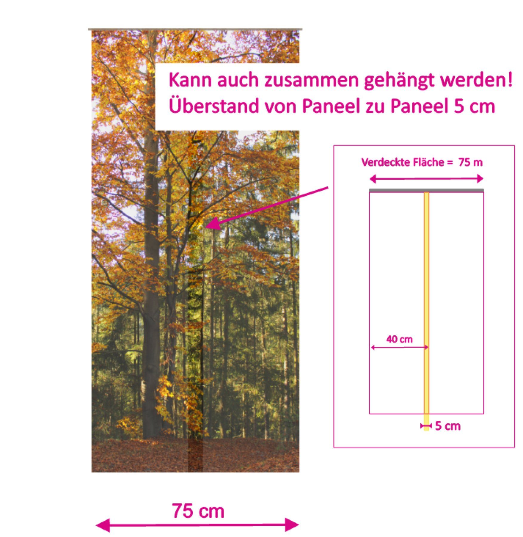 Schiebegardine Wegesrand Flächenvorhang 40 breit - cm Set gardinen-for-life cm lang, 2er 160