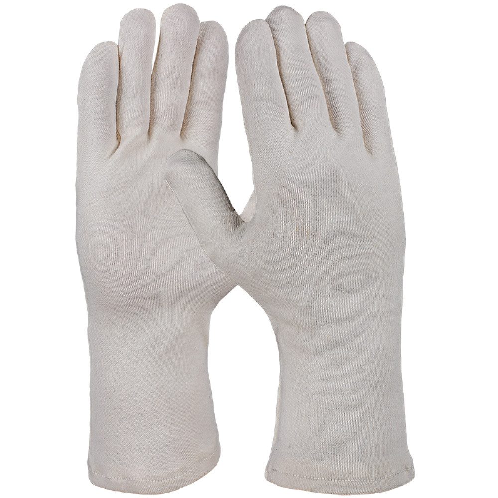 PRO FIT by Fitzner Unterziehhandschuhe Baumwollhandschuh, Trikot,natur, schwer, gesäumt, 35 cm 10 (Packung à