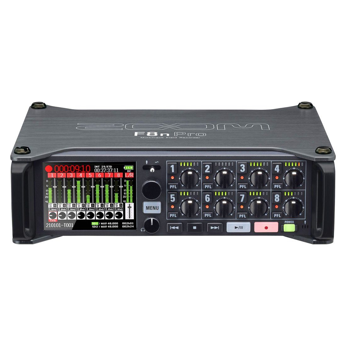 Zoom Audio Zoom F8n Pro Audio-Recorder Digitales Aufnahmegerät (Professioneller Mehrspur-Feldrecorder)